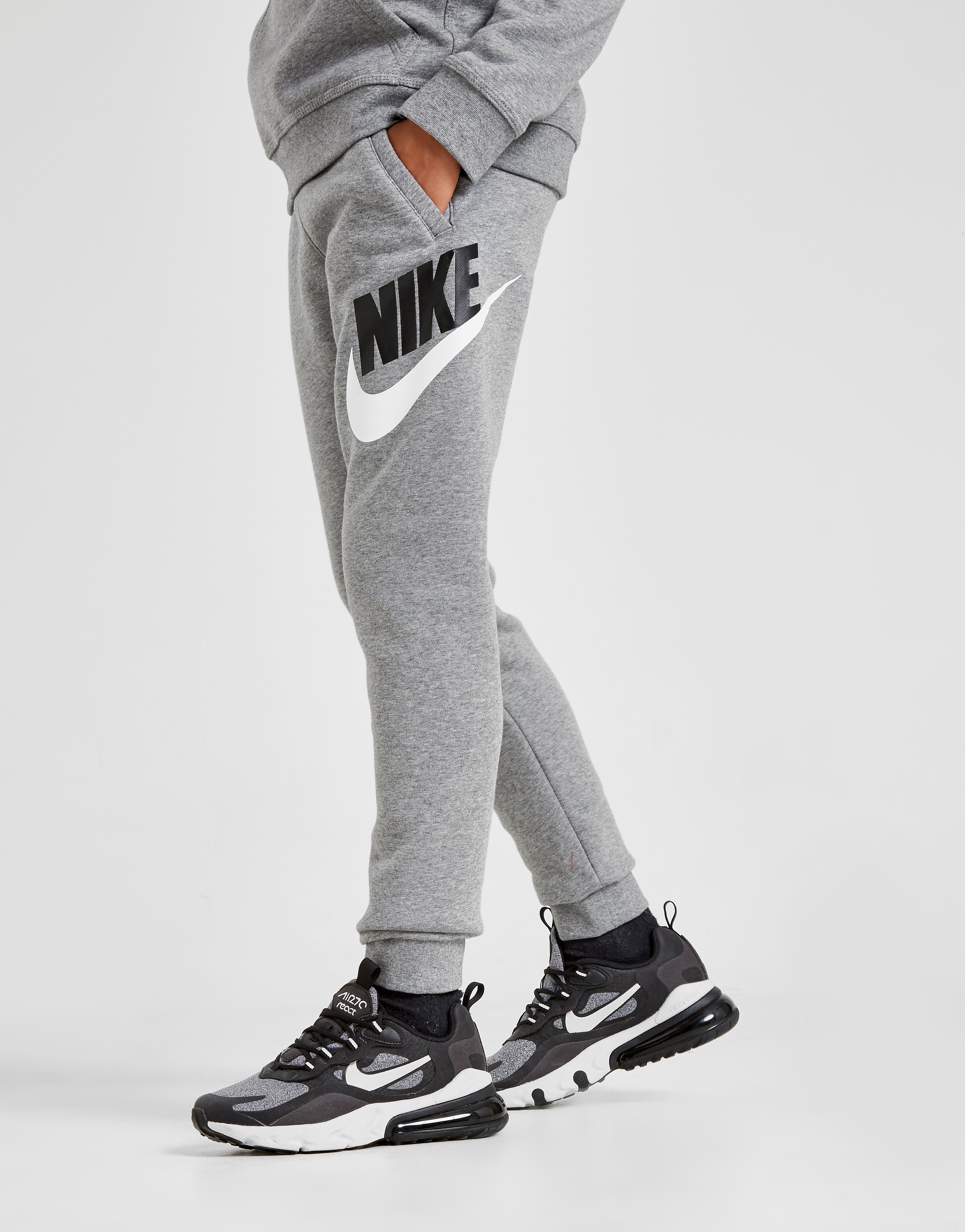 

Nike Fleece Joggers Junior - Carbon Heather/Smoke Grey/White/Black - Kids, Carbon Heather/Smoke Grey/White/Black