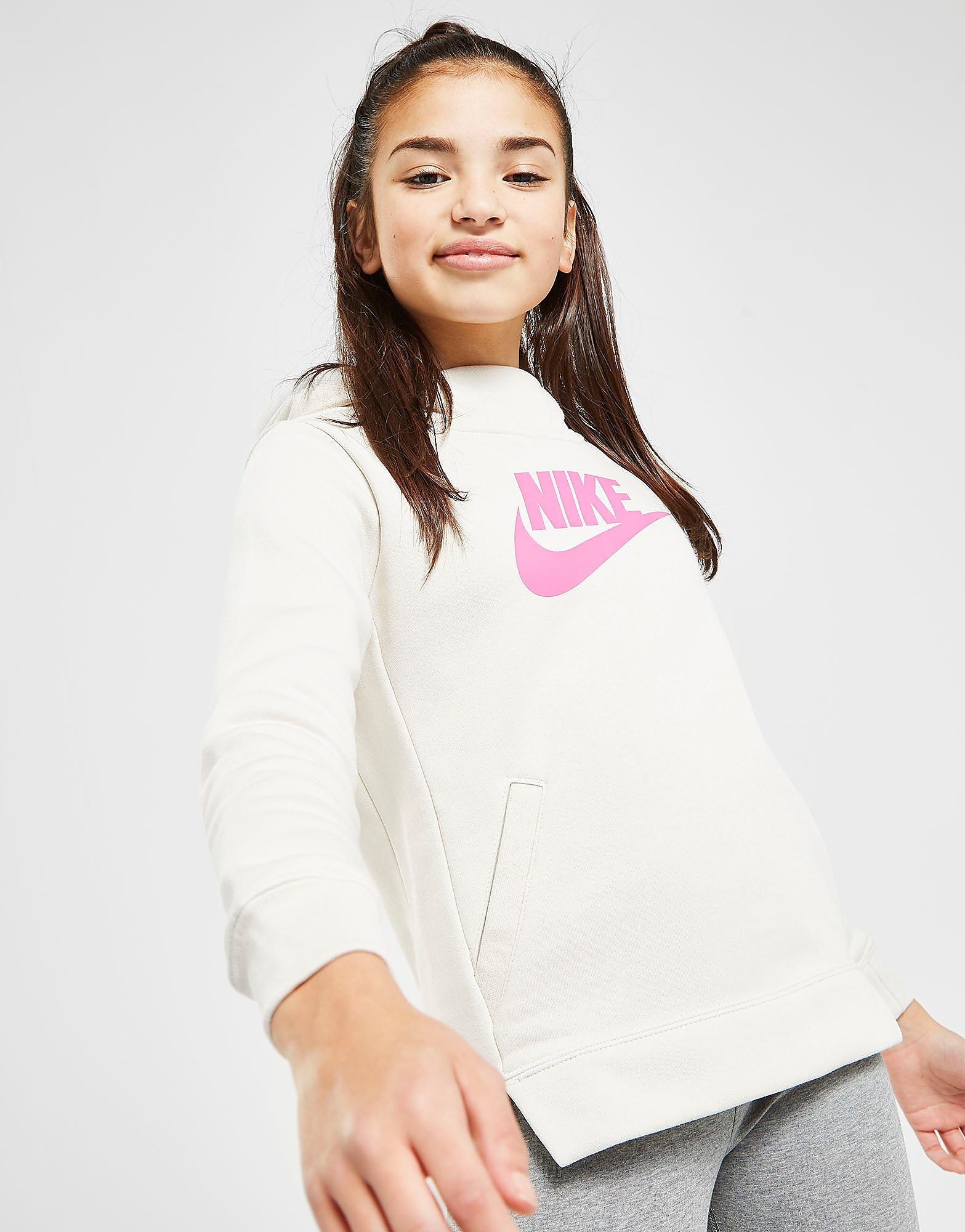 

Nike Girls' Essential Overhead Hoodie Junior - Light Orewood Brown/Fire Pink/Pink - Kids, Light Orewood Brown/Fire Pink/Pink