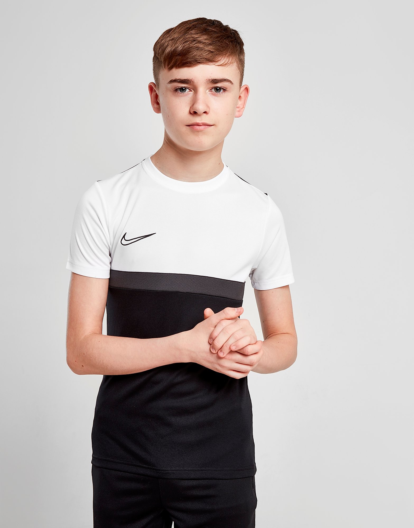 

Nike Academy Colour Block T-Shirt Junior - Only at JD - Black/White/Anthracite/Black - Kids, Black/White/Anthracite/Black