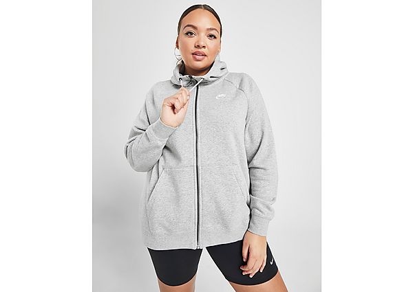 Nike Sweat à capuche Essential Full Zip Grande Taille Femme - Grey/White, Grey/White