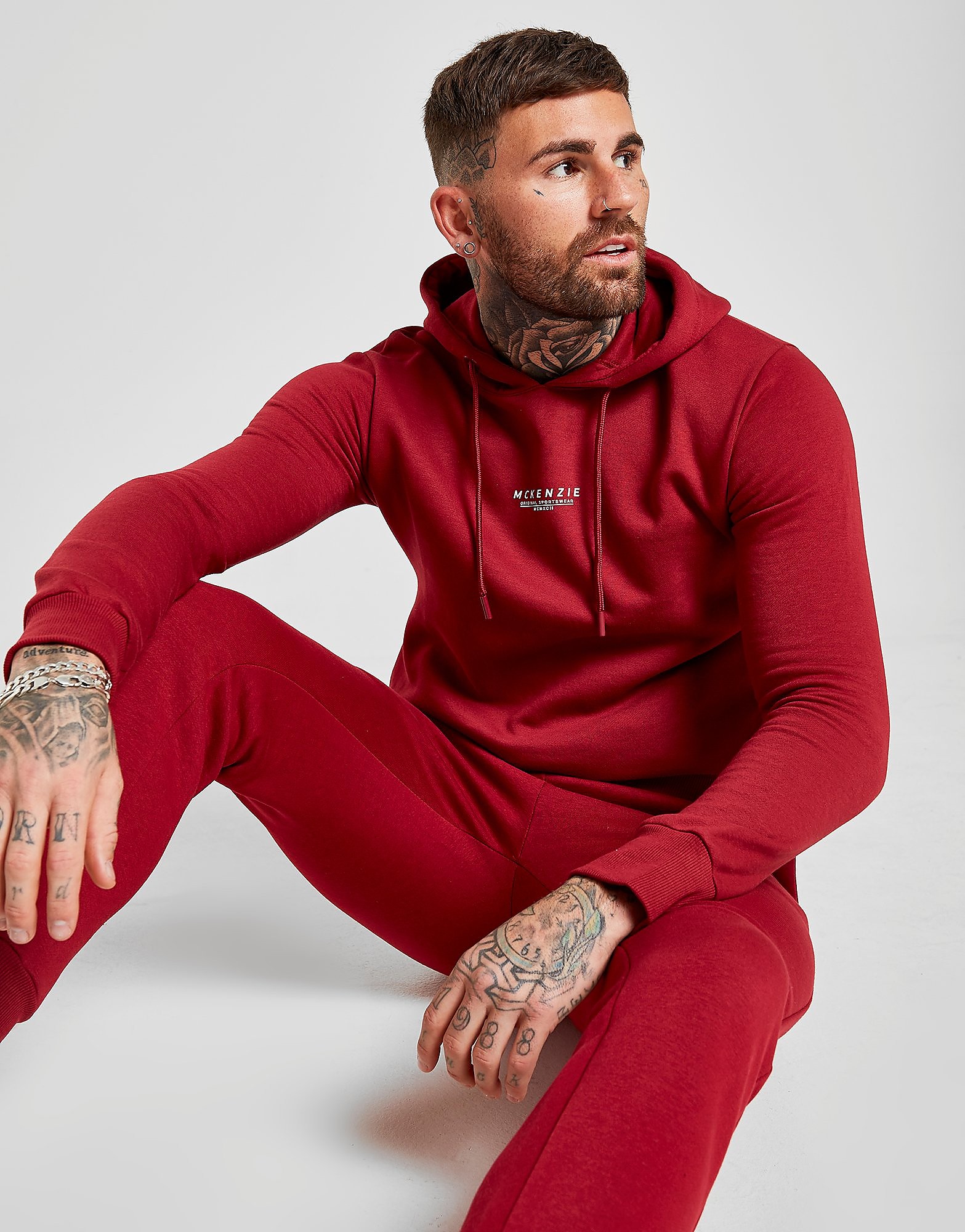 McKenzie Essential Overhead Hoodie - Only at JD - Red - Mens, Red