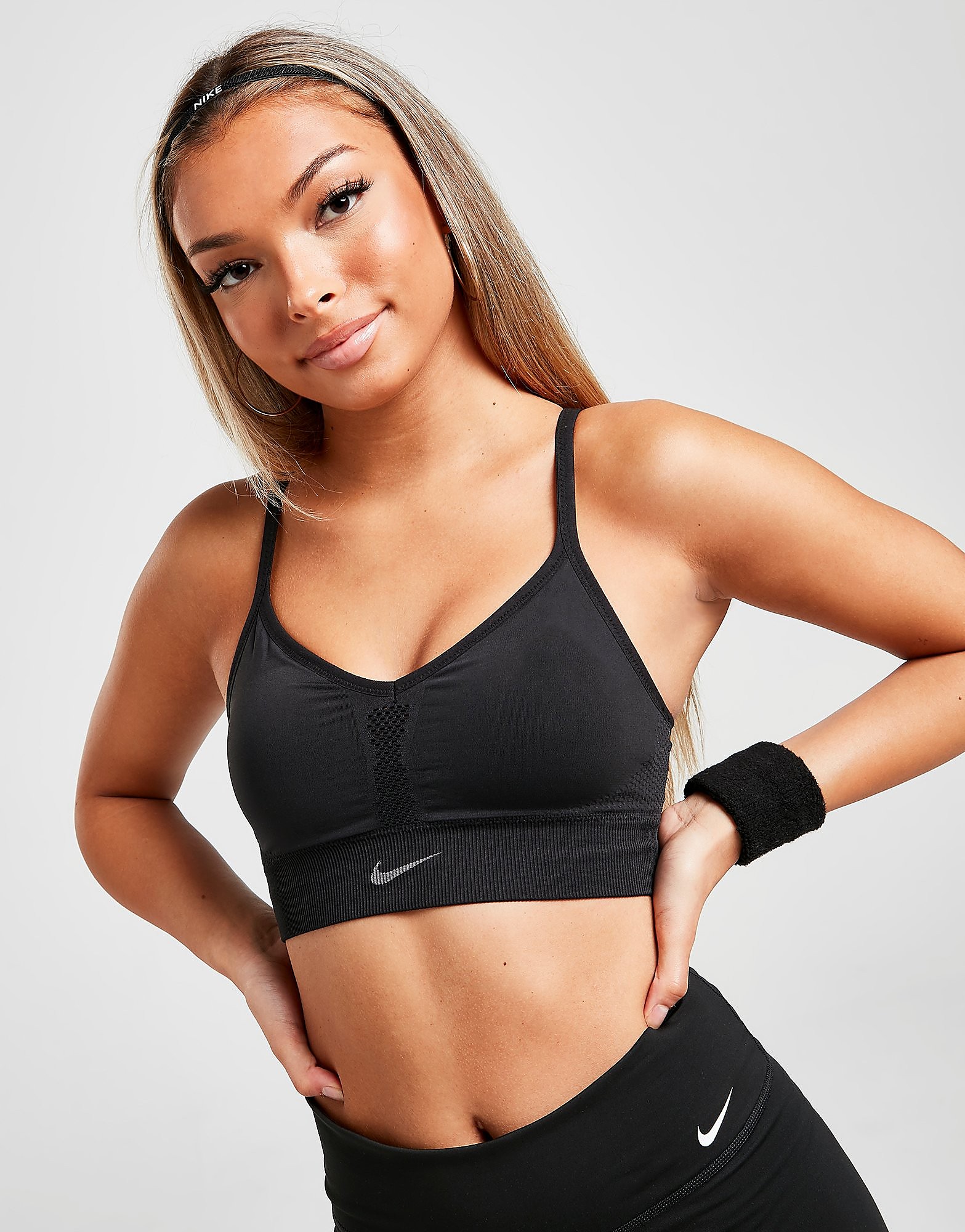 

Nike Training Seamless Bra - Black/Dark Smoke Grey - Womens, Black/Dark Smoke Grey
