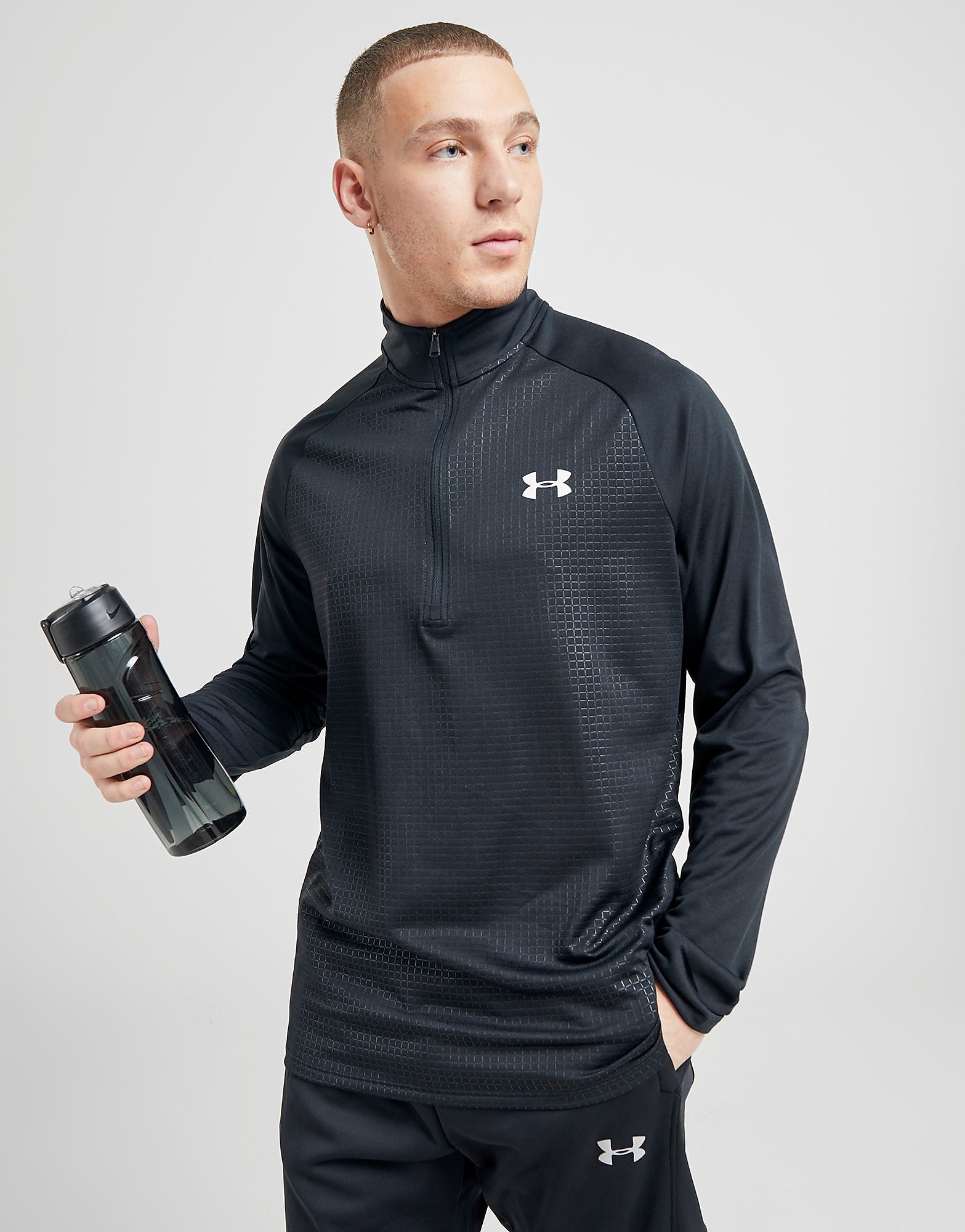

Under Armour Tech Grid 1/2 Zip Track Top - Only at JD - Black - Mens, Black
