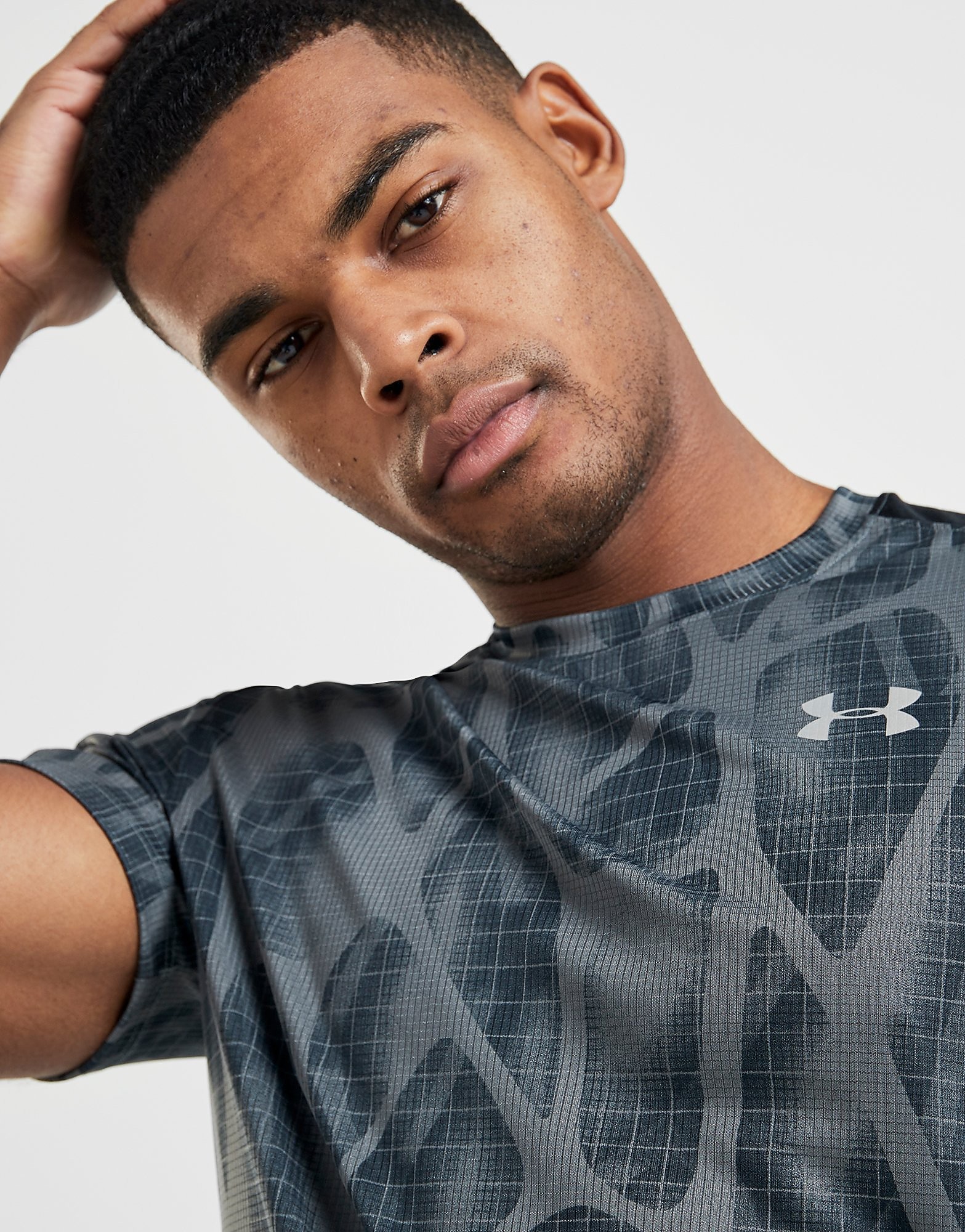 

Under Armour Speed Stride Camo T-Shirt - Pitch Gray/Black - Mens, Pitch Gray/Black
