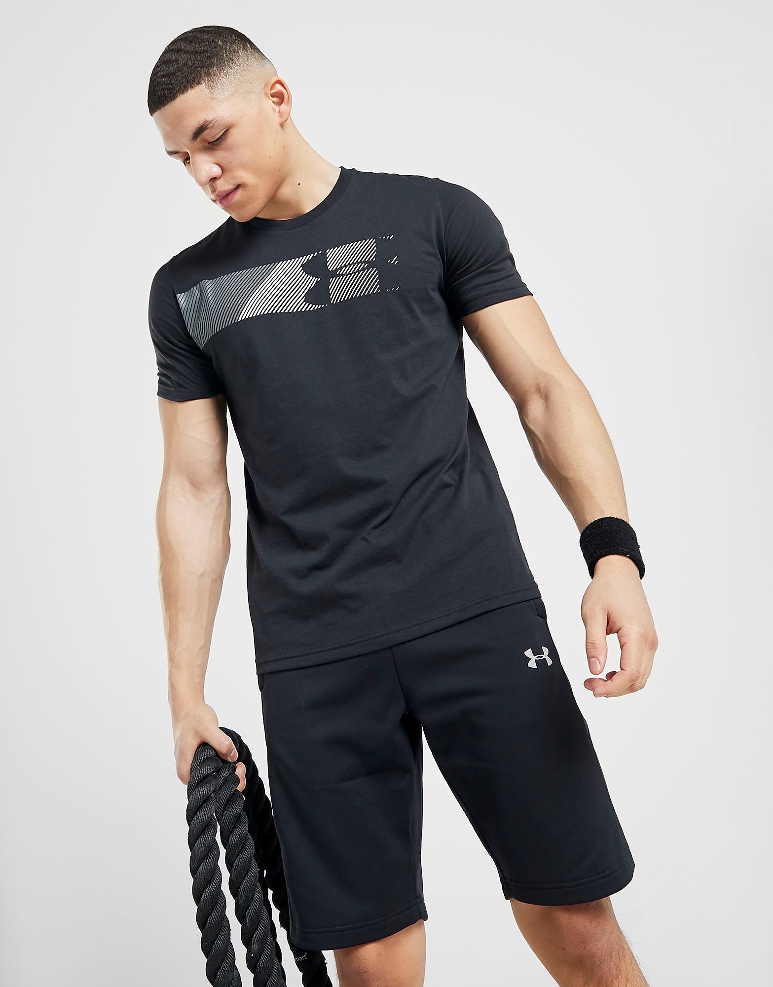 

Under Armour Fast Cotton T-Shirt - Black/Grey - Mens, Black/Grey