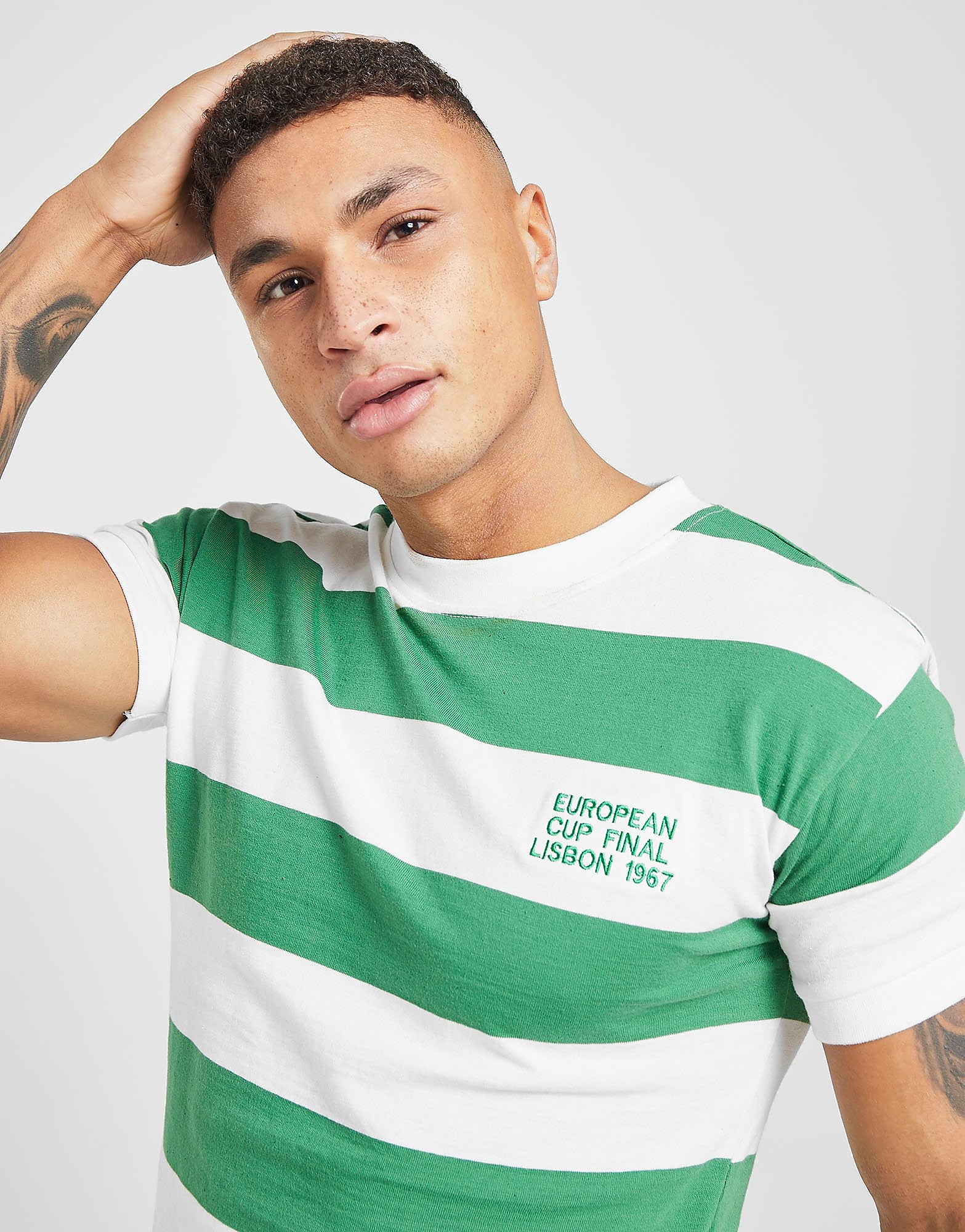 

Celtic Retro Celtic 67 European Final T-Shirt - Green/White - Mens, Green/White