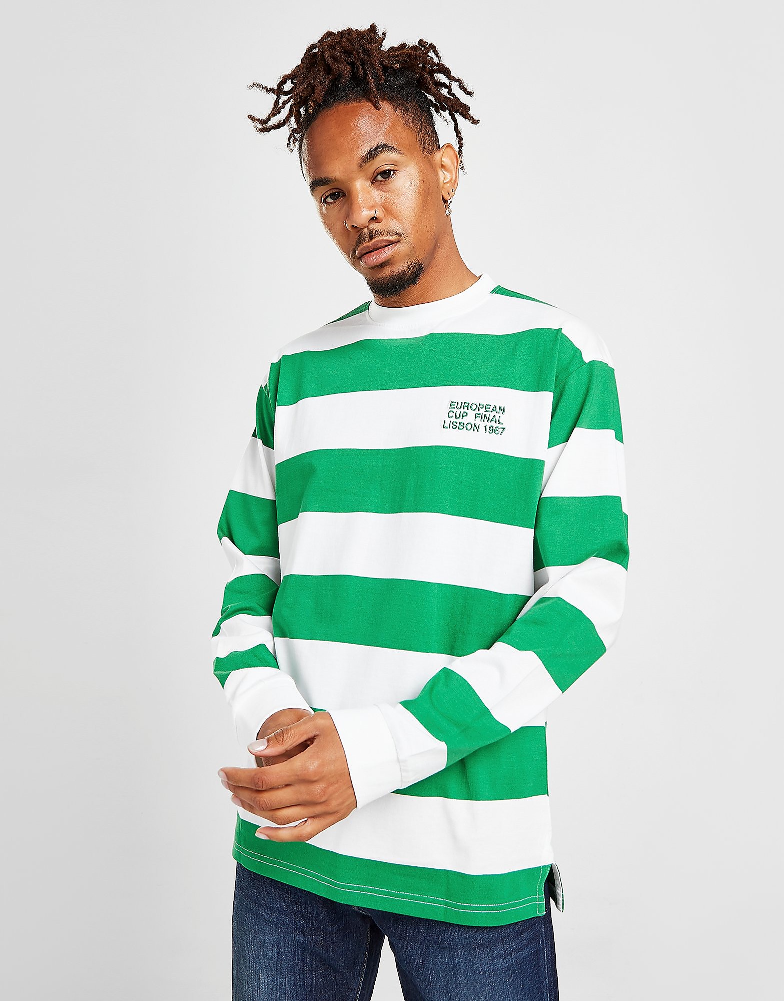 

Celtic Retro Celtic FC European Cup Final '67 Shirt - Green/White - Mens, Green/White