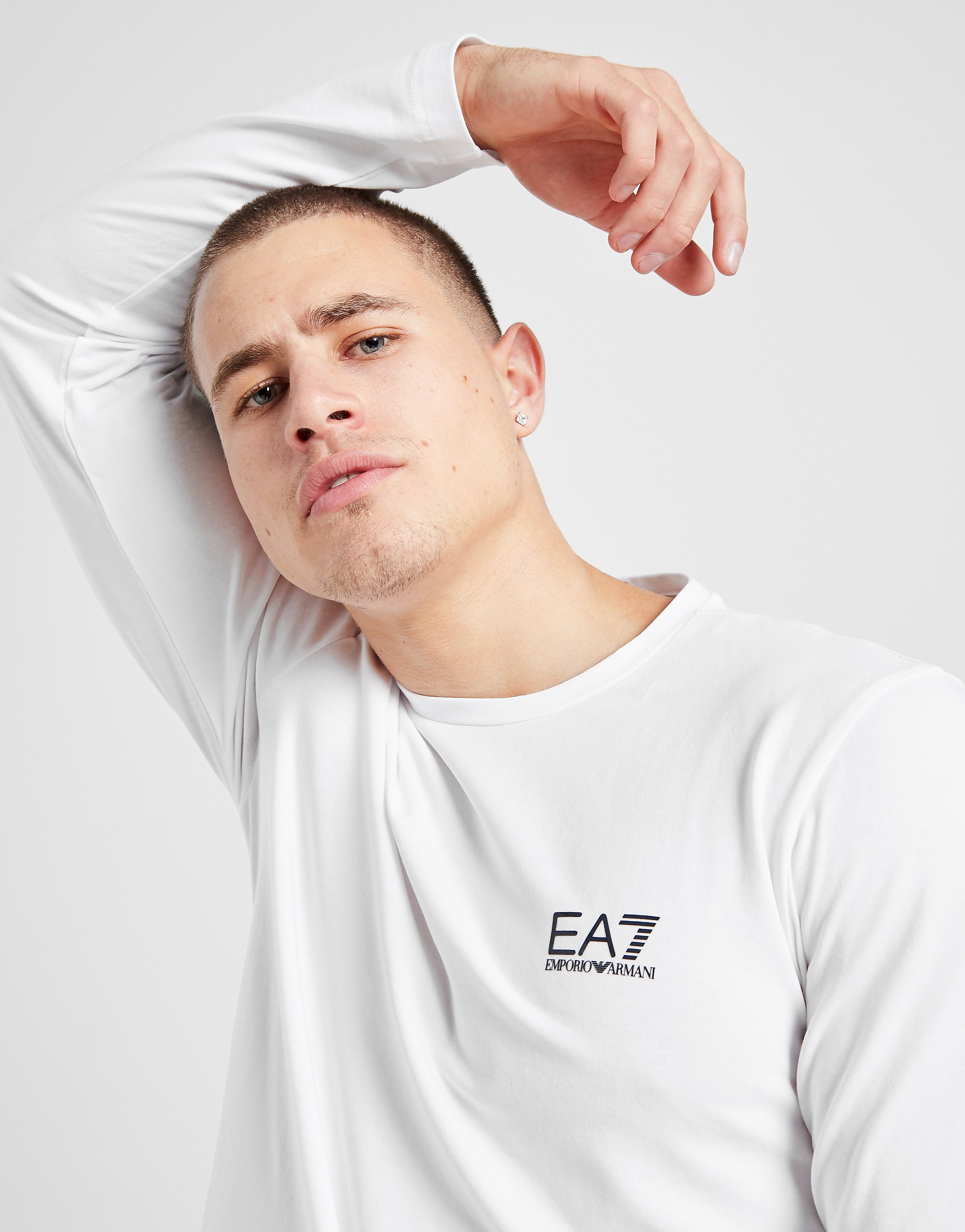 

Emporio Armani EA7 Core Long Sleeve T-Shirt Men's - White, White