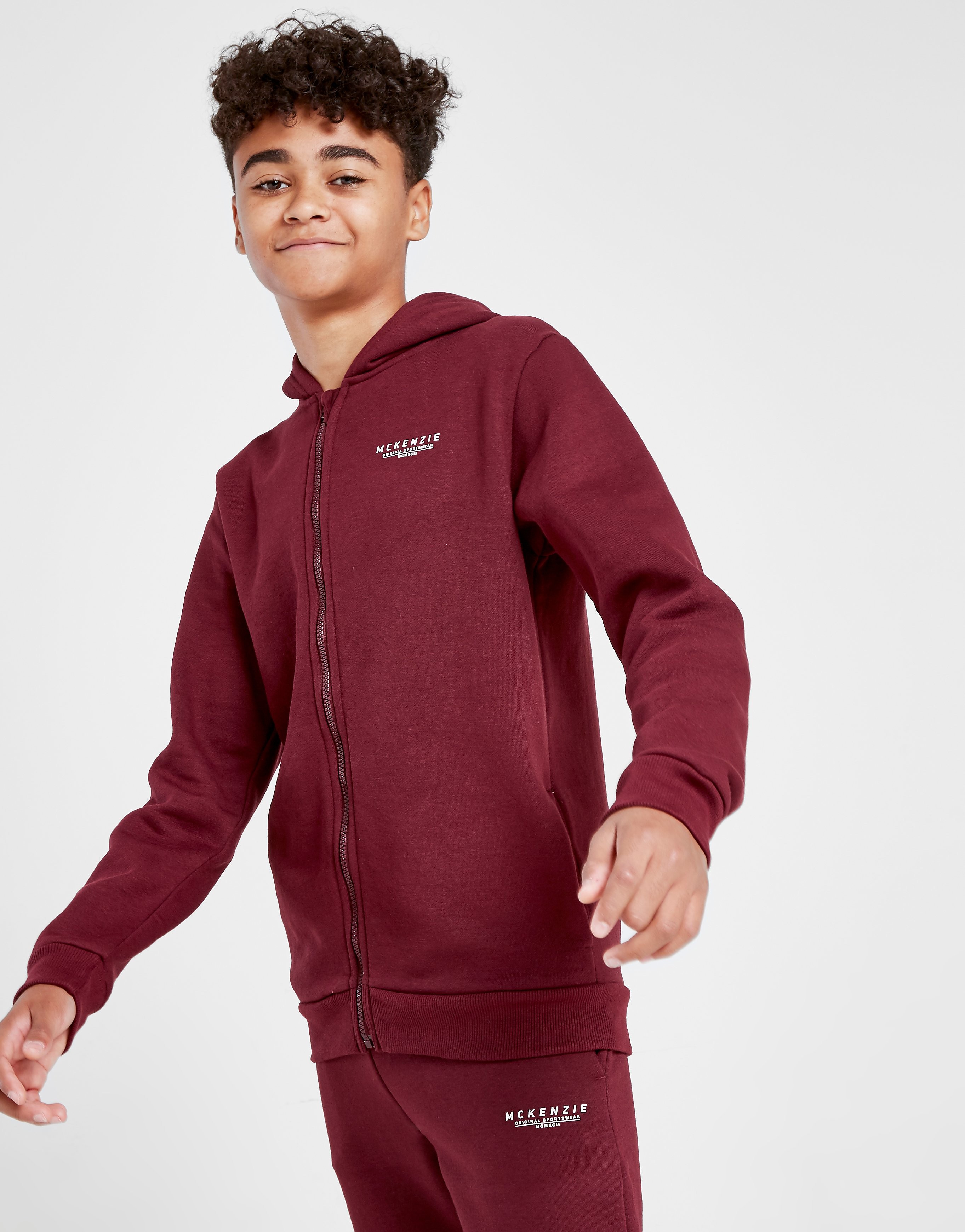 

McKenzie Essential Zip Through Hoodie Junior - Only at JD - Dark Red - Kids, Dark Red