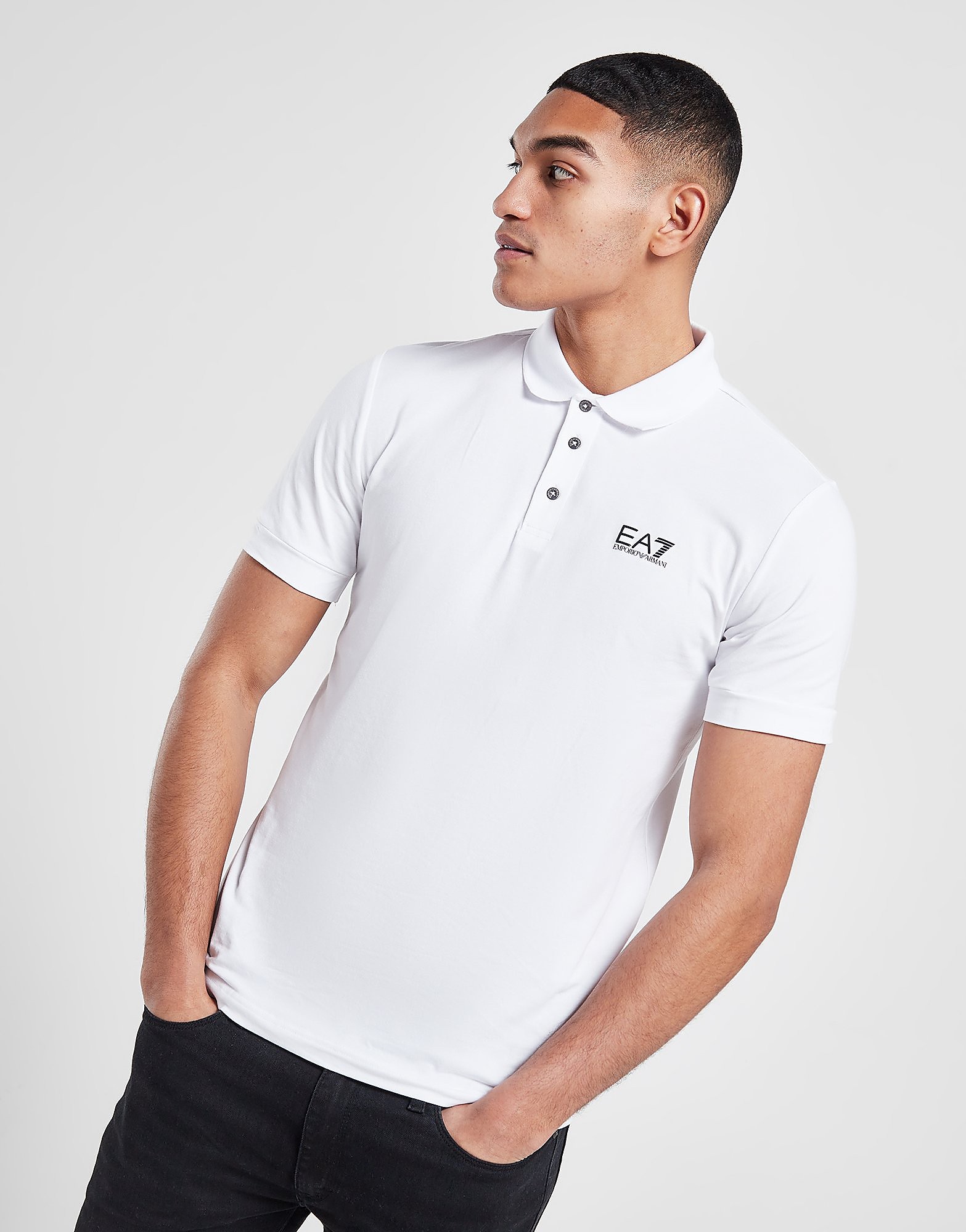 

Emporio Armani EA7 Core Polo Shirt - White - Mens, White