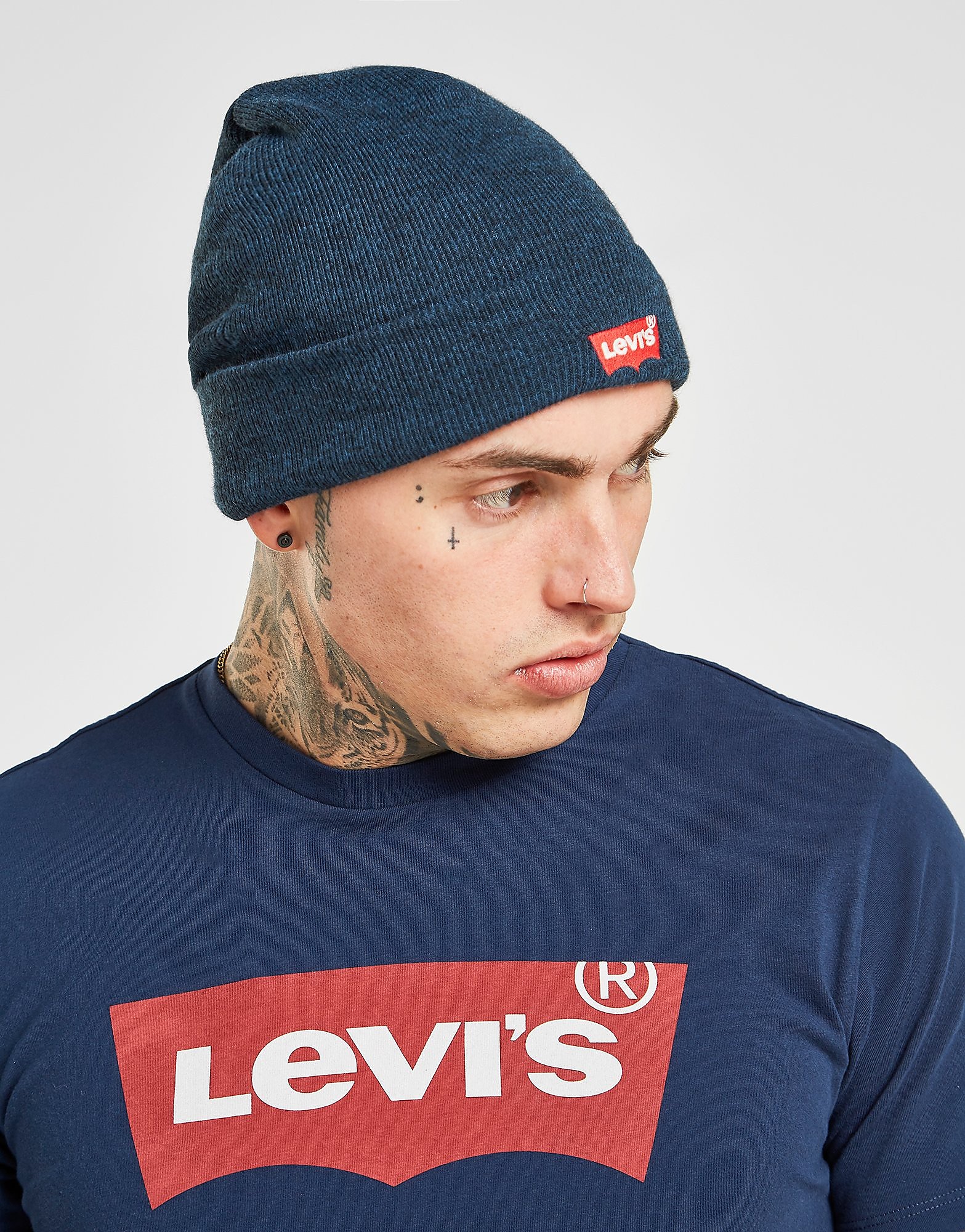 

Levis Batwing Cuffed Beanie Hat - Navy - Womens, Navy
