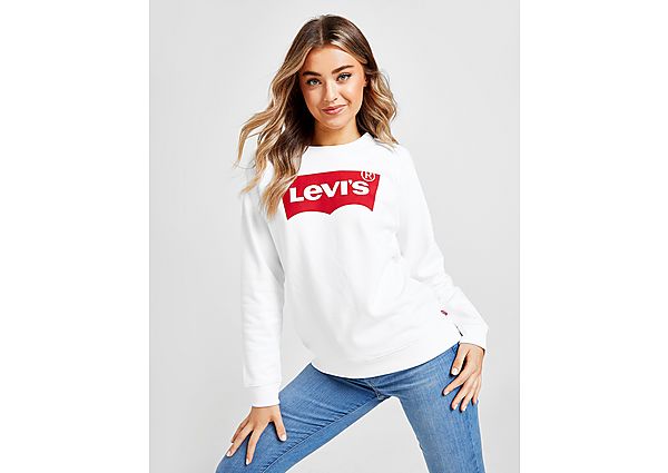 Levis Sweat-shirt Batwing Crew Neck Femme - White/Red, White/Red