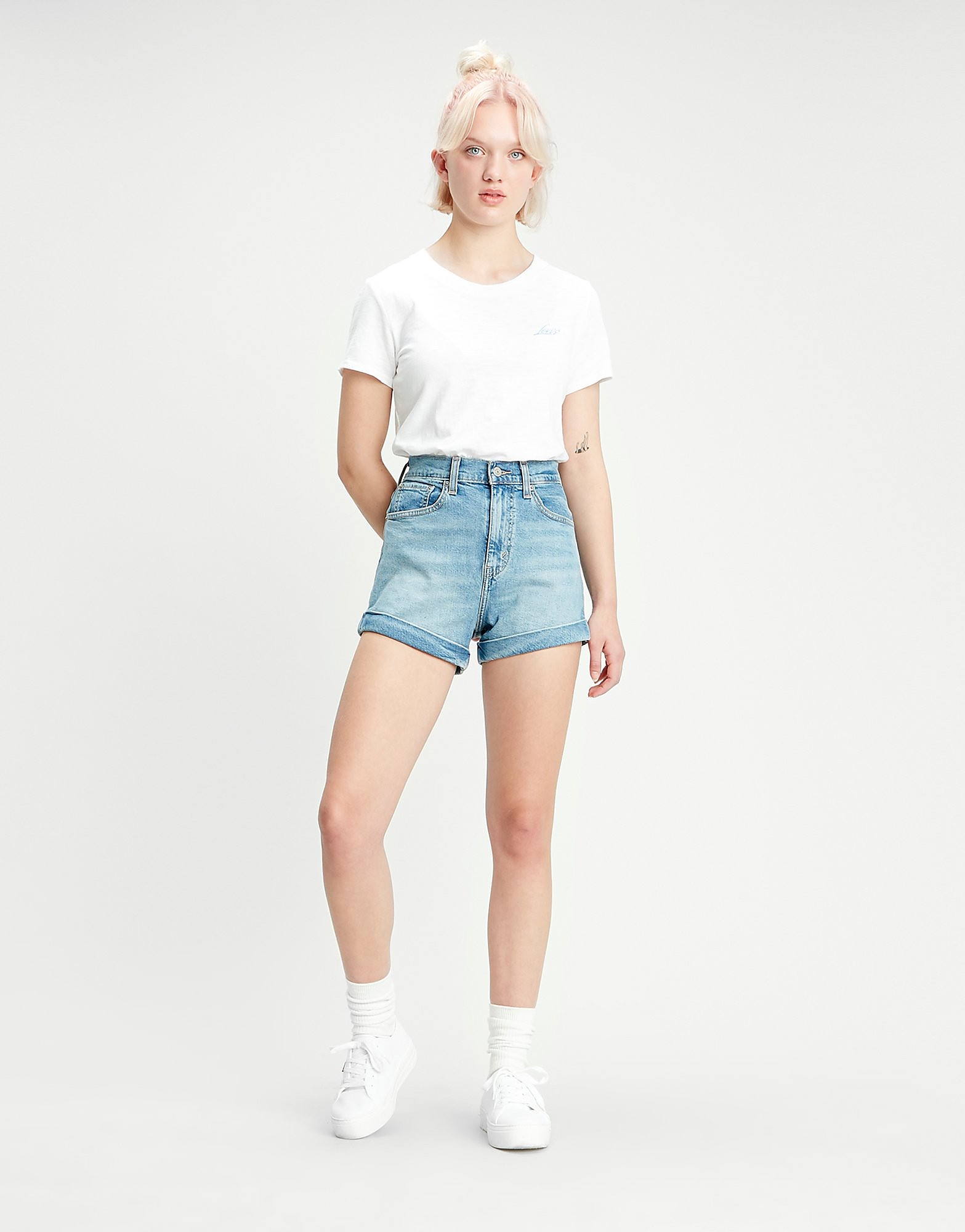 

Levis High Waist Denim Shorts Women's - Blue, Blue