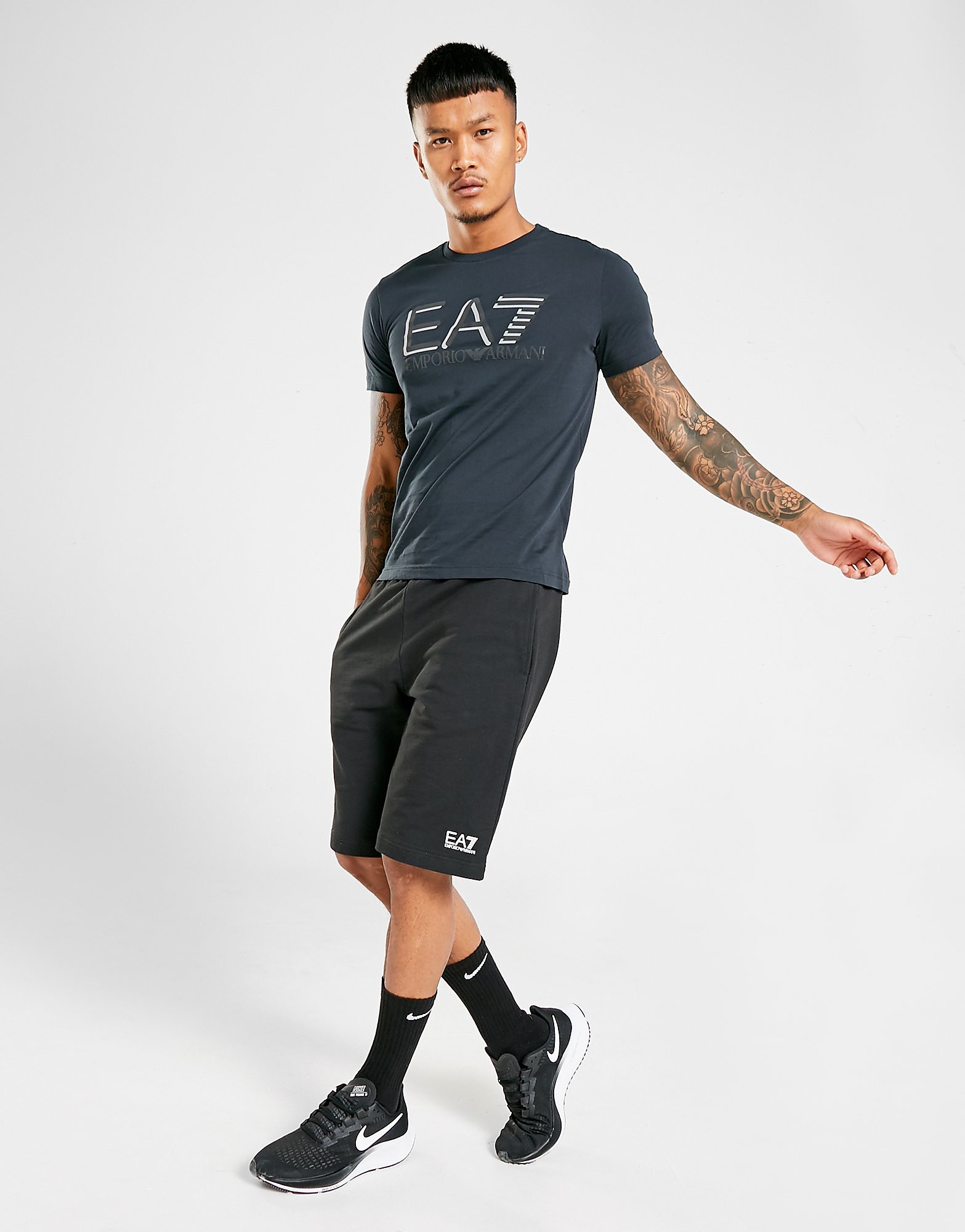 

Emporio Armani EA7 Core Fleece Shorts Men's - BLACK/White, BLACK/White