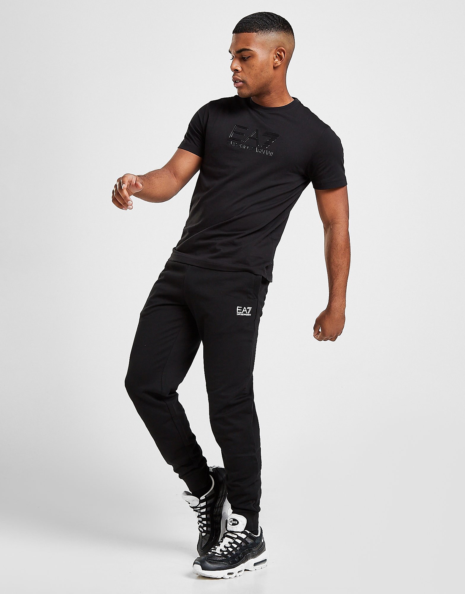 

Emporio Armani EA7 Core Identity Joggers - Black/White - Mens, Black/White