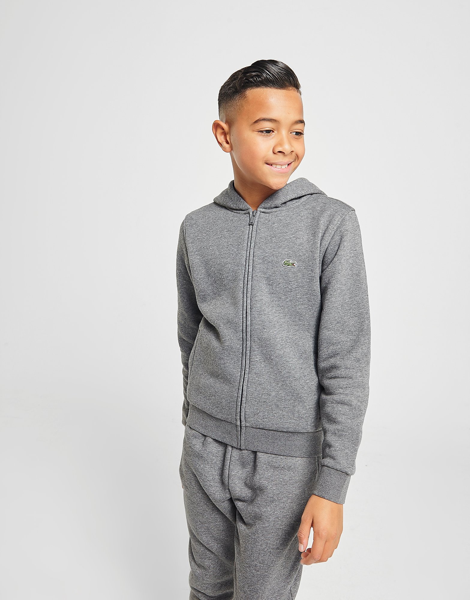 

Lacoste Full Zip Fleece Hoodie Junior - Grey - Kids, Grey