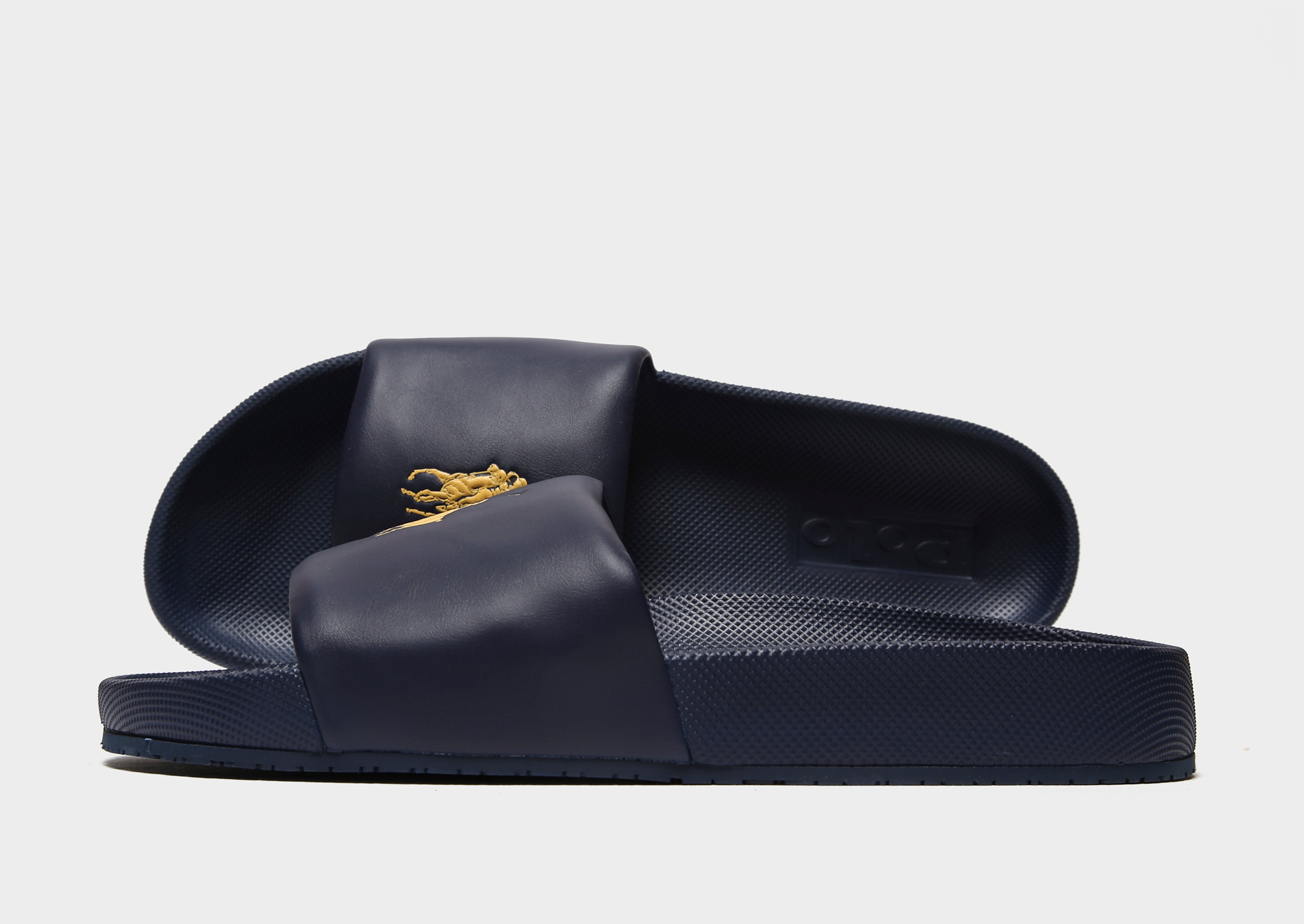 

Polo Ralph Lauren Cayson Slides - Navy/Gold - Mens, Navy/Gold