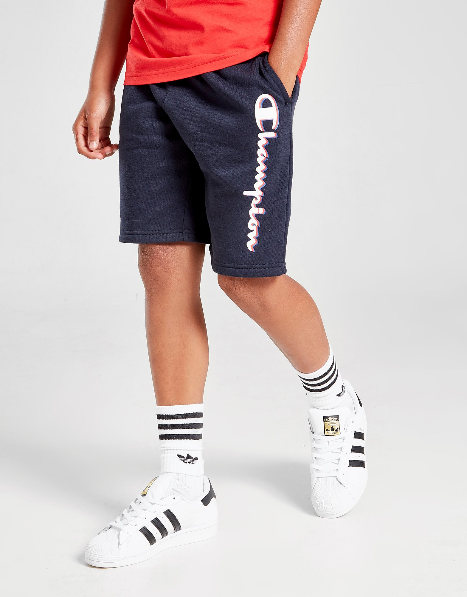 

Champion French Terry Logo Shorts Junior - Only at JD - Blue - Kids, Blue