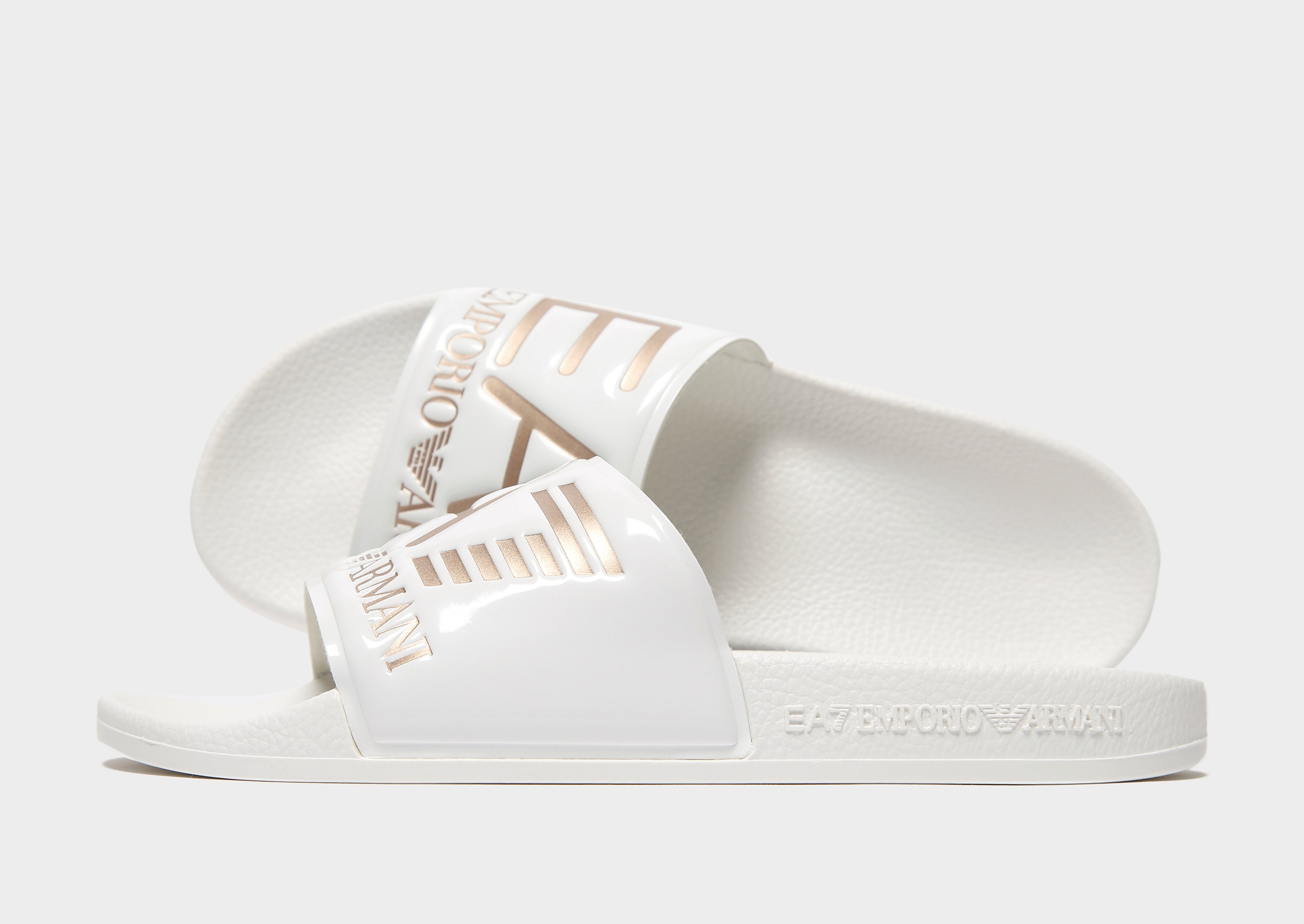 

Emporio Armani EA7 Seaworld Slides Women's - White/Gold, White/Gold