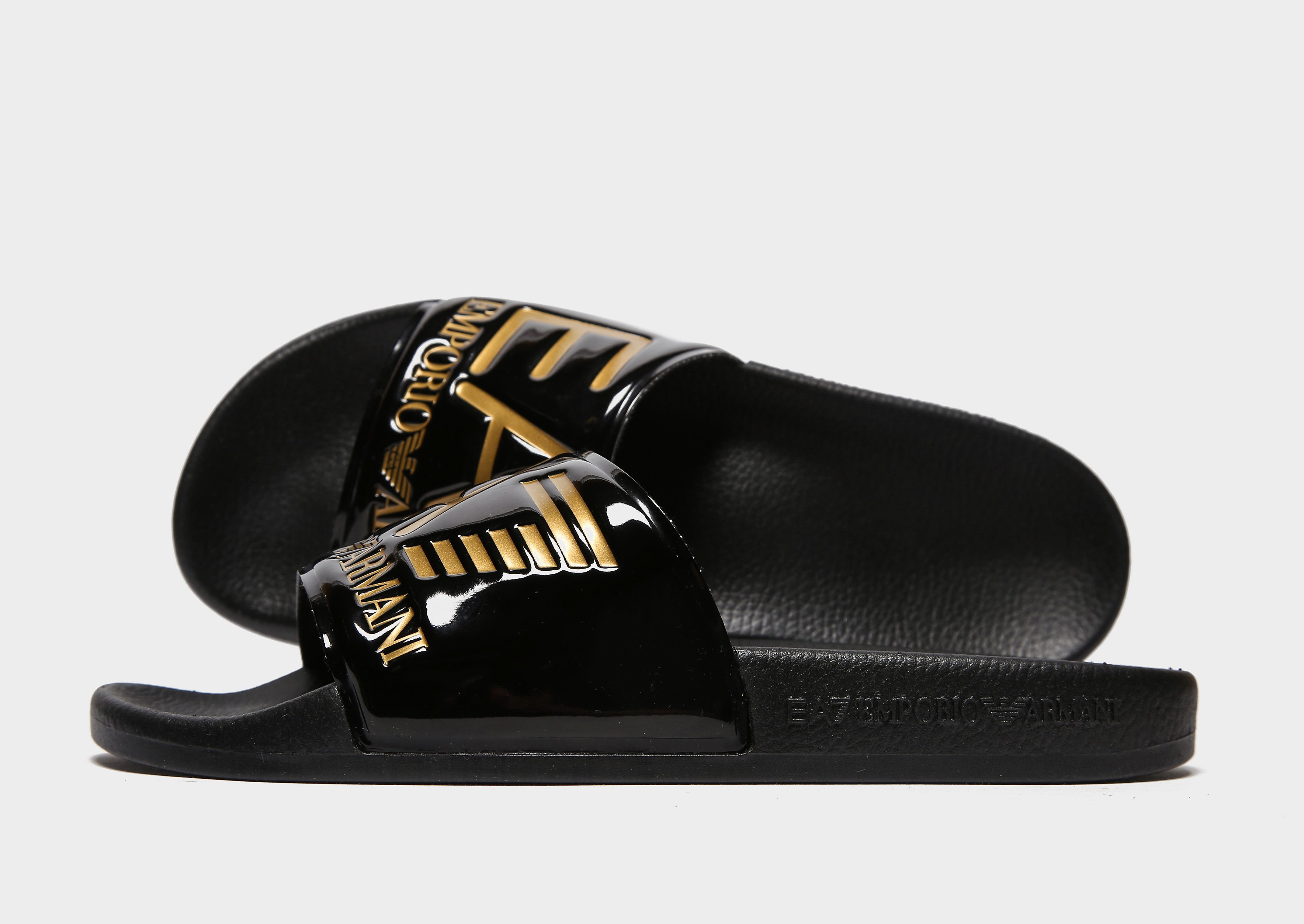 

Emporio Armani EA7 Seaworld Slides Women's - Black/Gold, Black/Gold