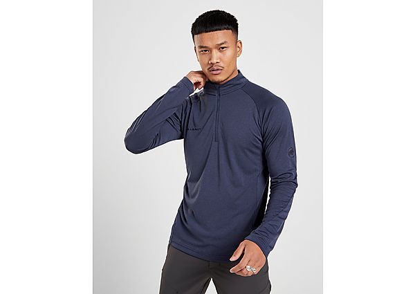 Mammut Haut Poly Tech 1/4 Zip Homme - Blue, Blue