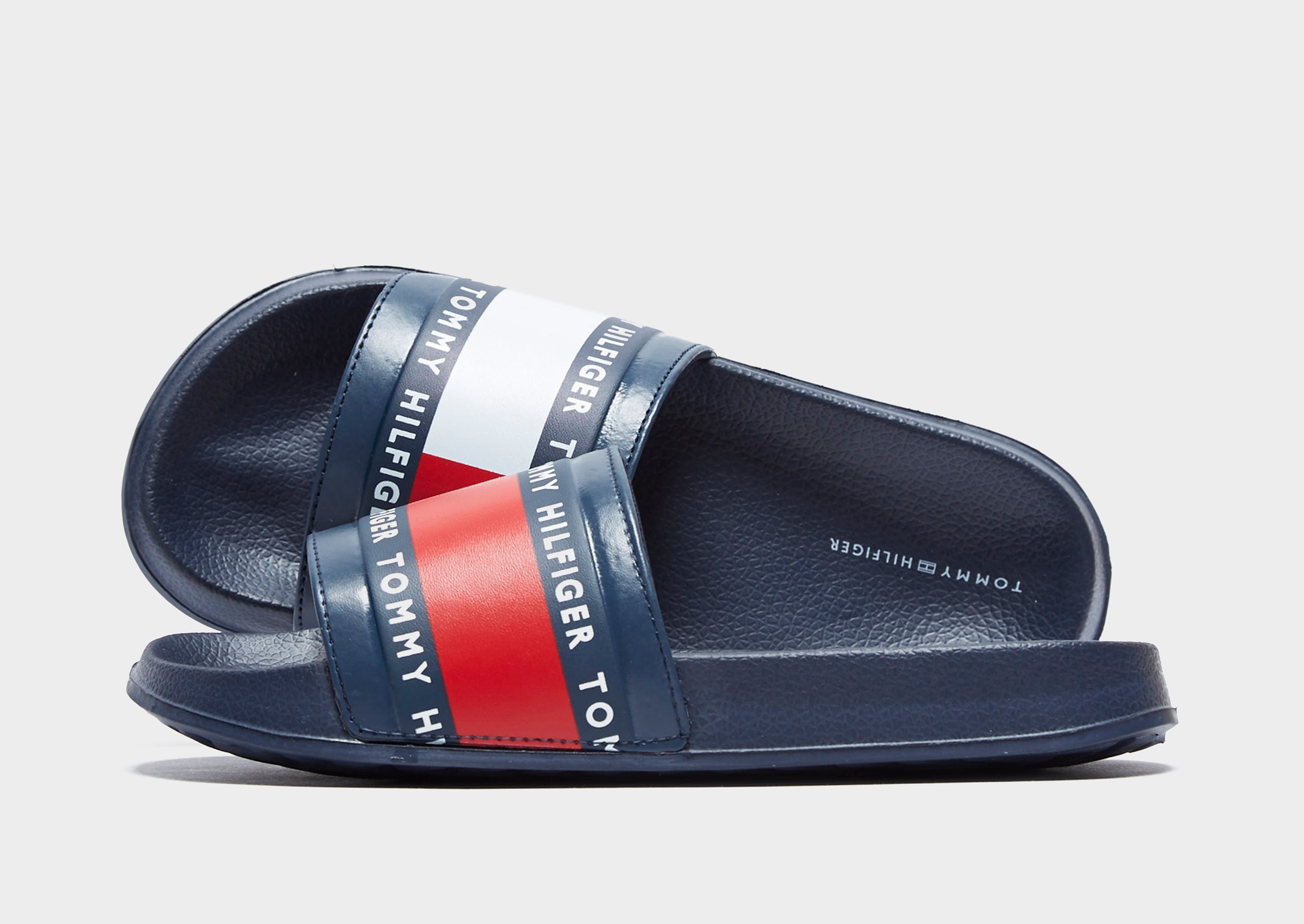 

Tommy Hilfiger Flag Print Slides Junior - Blue/Blue - Kids, Blue/Blue