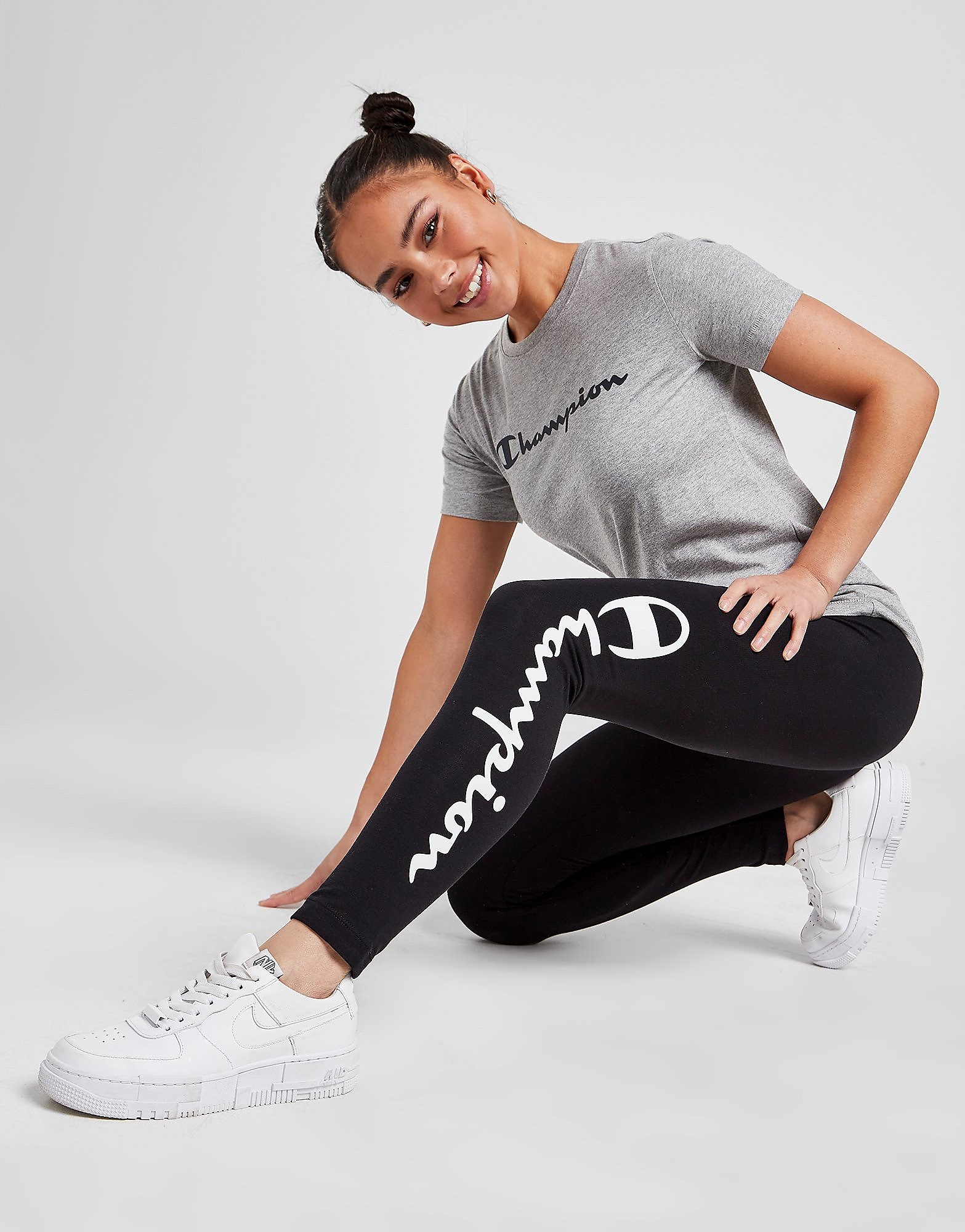 

Champion Tape Script Leggings - Black - Womens, Black
