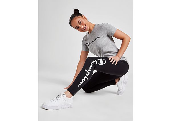 Champion Legging Tape Script Femme - Black, Black