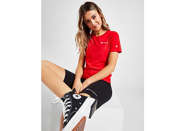Champion T-shirt Small Script Logo Femme - Red, Red