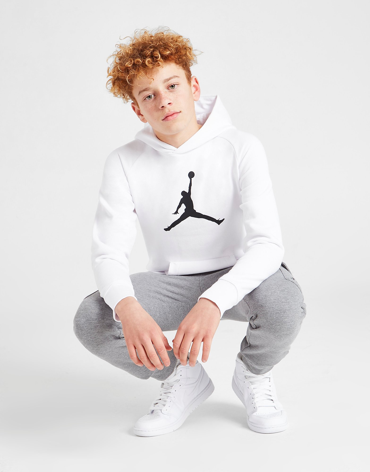 

Jordan Jumpman Overhead Hoodie Junior - White - Kids, White