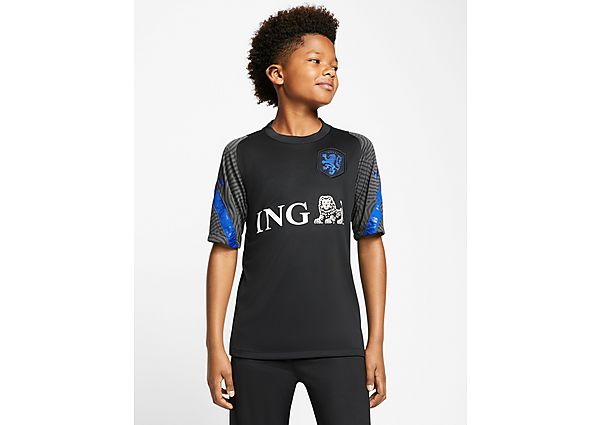 Nike Maillot Pays-Bas Strike Manches courtes Junior - Black/Black/Bright Blue/Bright Blue, Black/Bla