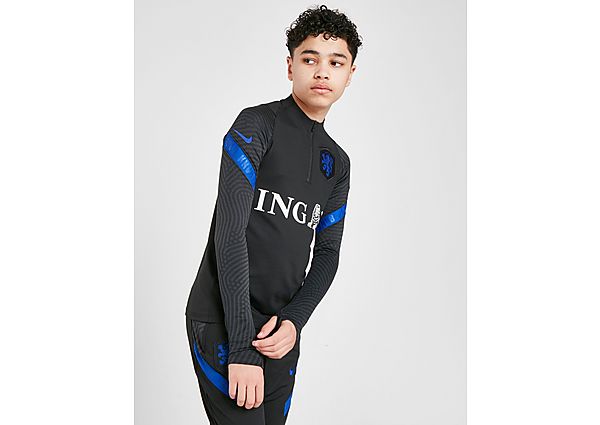 Nike Top Pays-Bas Strike Drill Junior - Black/Black/Bright Blue/Bright Blue, Black/Black/Bright Blue