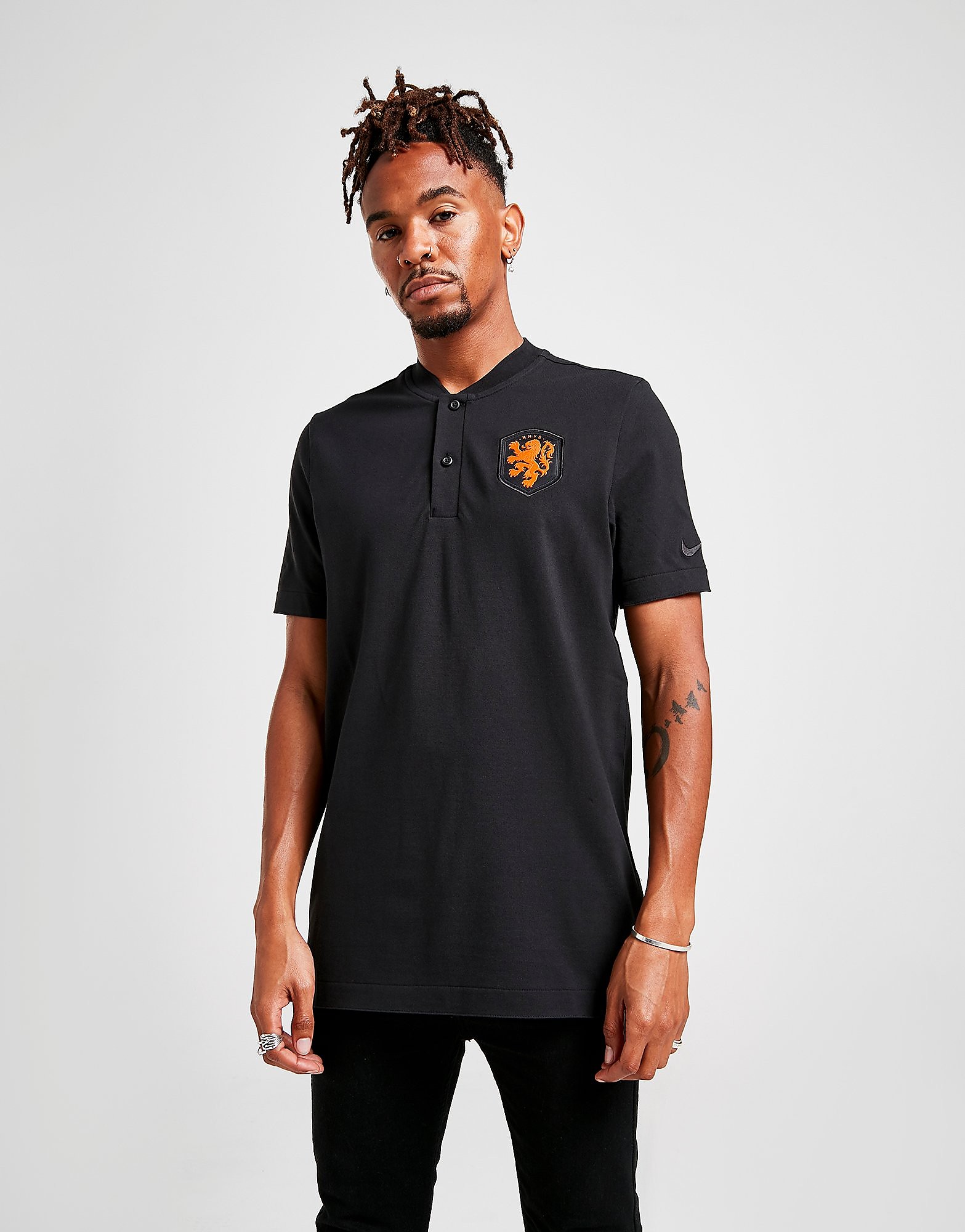 

Nike Netherlands Polo Shirt - Black/Black - Mens, Black/Black