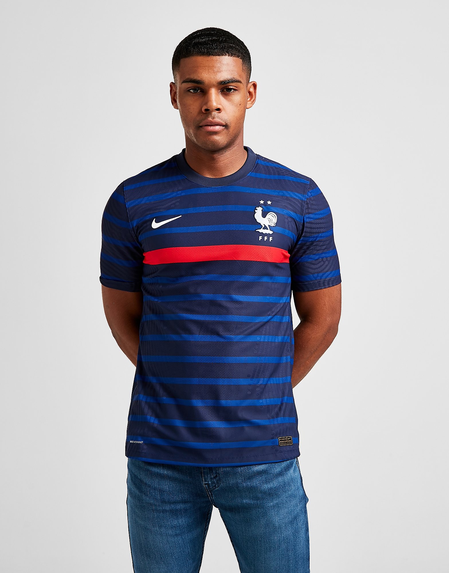 

Nike France 2020 Home Vapor Shirt - Blackened Blue/White/Red - Mens, Blackened Blue/White/Red
