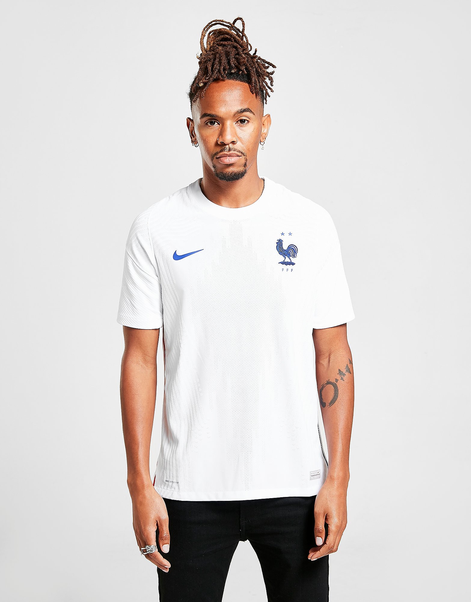 

Nike France 2020 Away Vapor Shirt - White/Concord/Blue/Red - Mens, White/Concord/Blue/Red