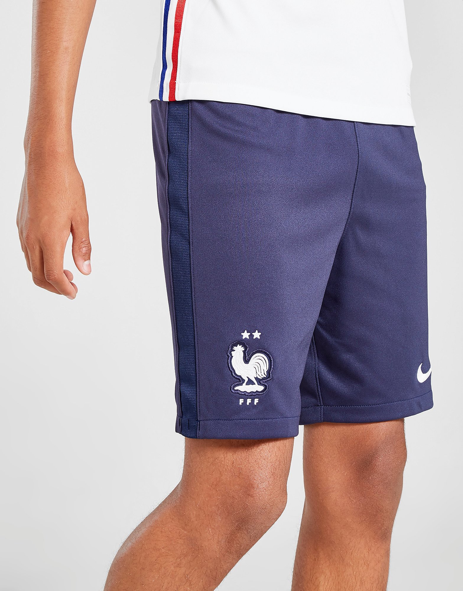 

Nike France 2020 Home Shorts Junior - Blackened Blue/White - Kids, Blackened Blue/White