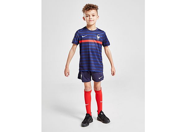 Nike Kit Enfant Domicile France 2020 - Blackened Blue/White, Blackened Blue/White