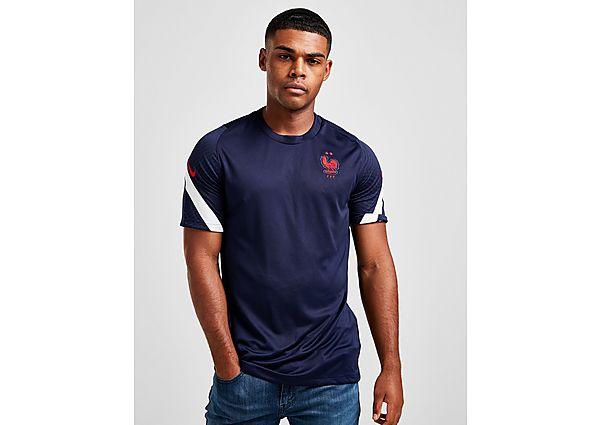 Nike Maillot France Strike Manches courtes Homme - Blackened Blue/White/University Red, Blackened Bl