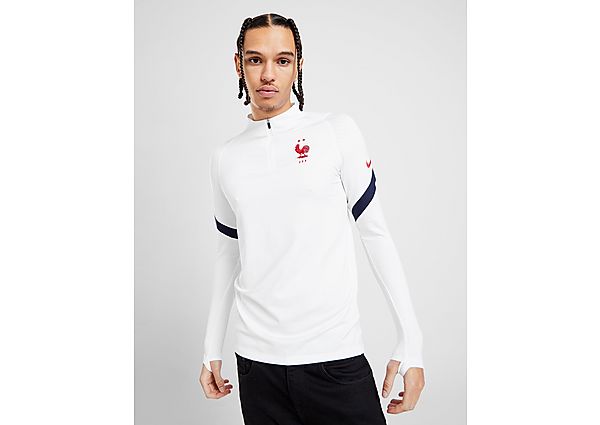 Nike Top France Strike Drill Homme - White/Blackened Blue/University Red, White/Blackened Blue/Unive