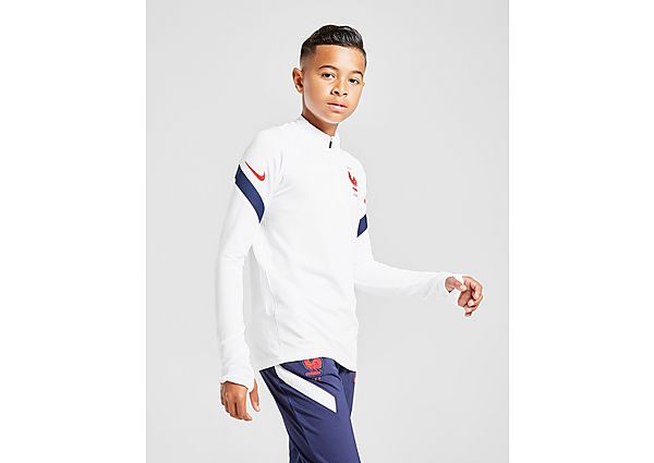 Nike Top France Strike Drill Junior - White/Blackened Blue/University Red, White/Blackened Blue/Univ
