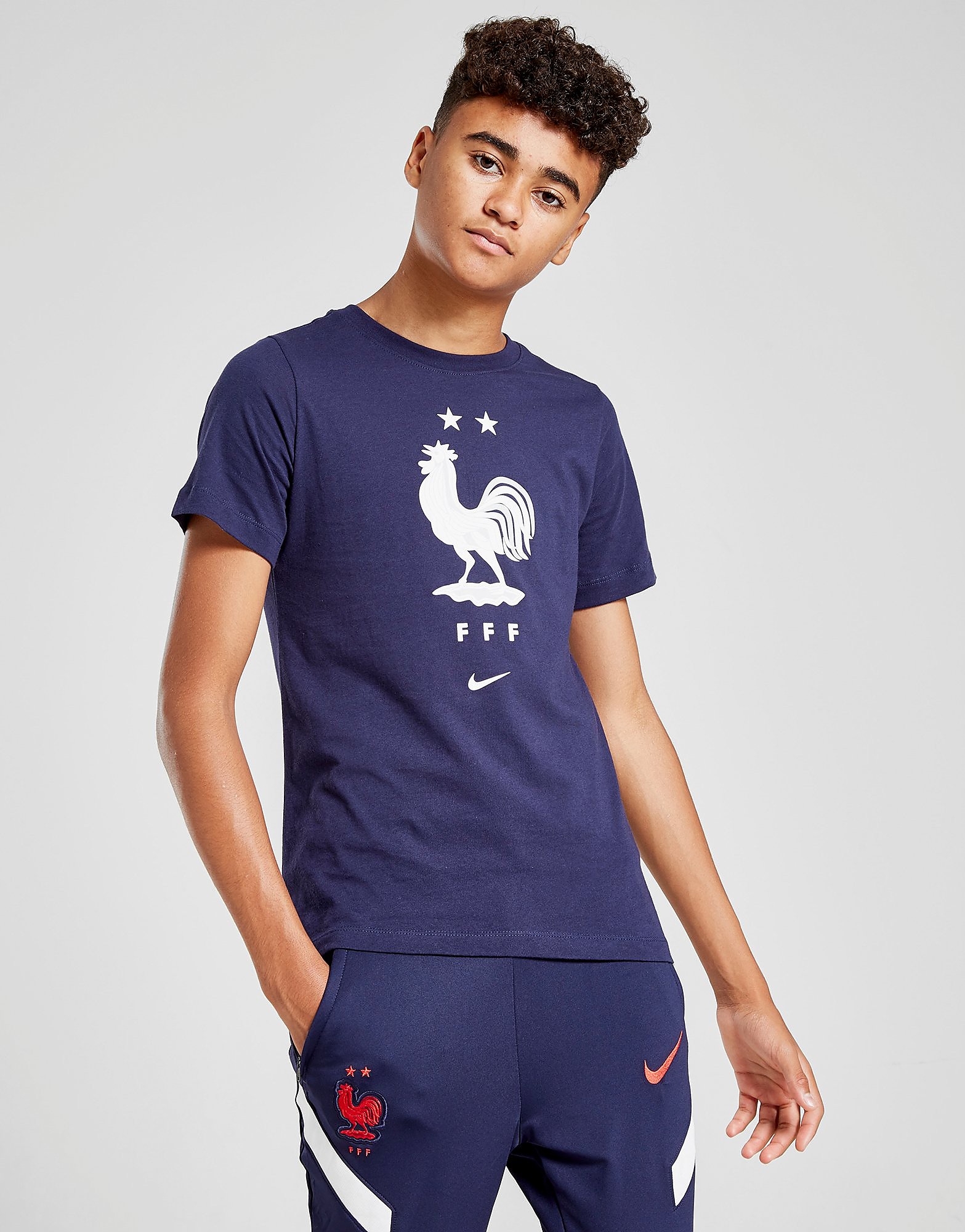 

Nike France Crest Short Sleeve T-Shirt Junior - Blue - Kids, Blue