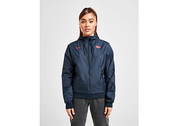 Nike Veste France Windrunner Femme - Dark Obsidian/Dark Obsidian/Dark Obsidian/University Red, Dark