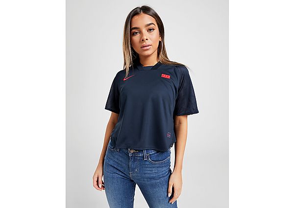 Nike Maillot France Reversible Manches courtes Femme - Dark Obsidian/White/University Red, Dark Obsi