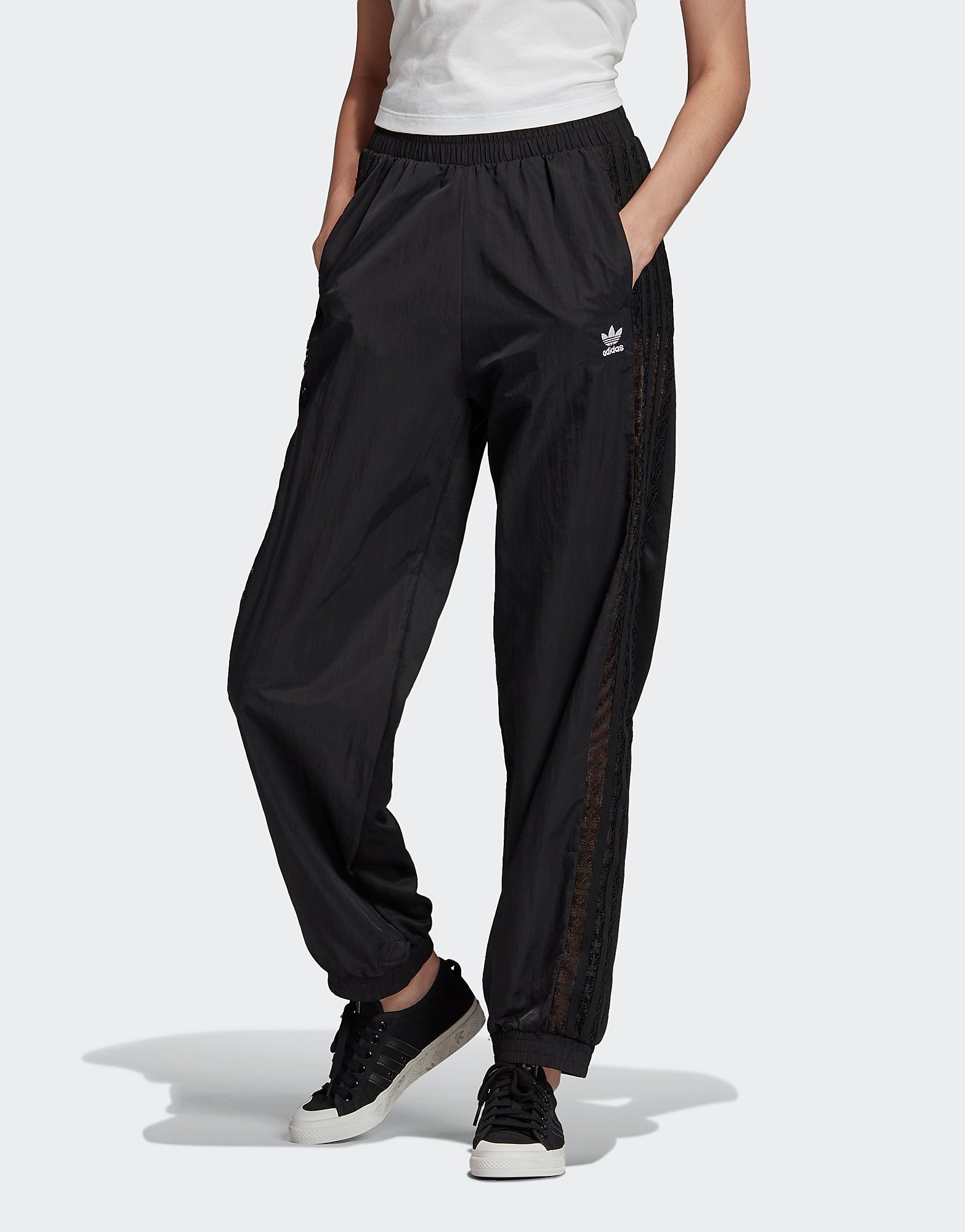 

adidas Originals Bellista Lace Track Pants - Black - Womens, Black