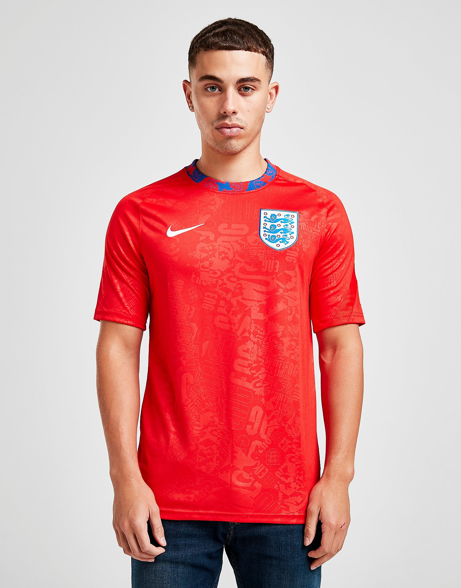 

Nike England Pre Match Shirt - Challenge Red/Challenge Red/White - Mens, Challenge Red/Challenge Red/White