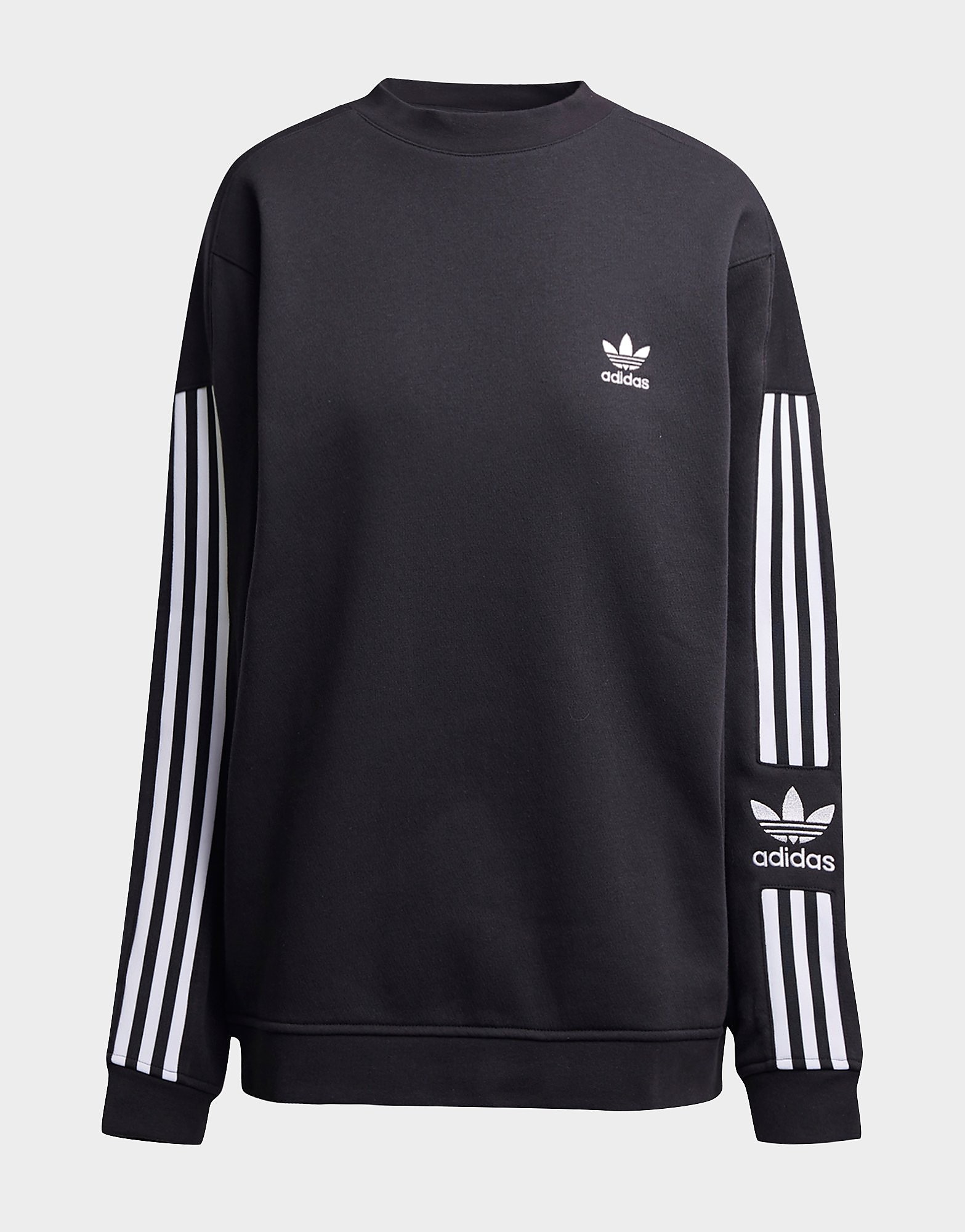 

adidas Originals Lock Up Crew Sweatshirt Women's - BLACK/White, BLACK/White