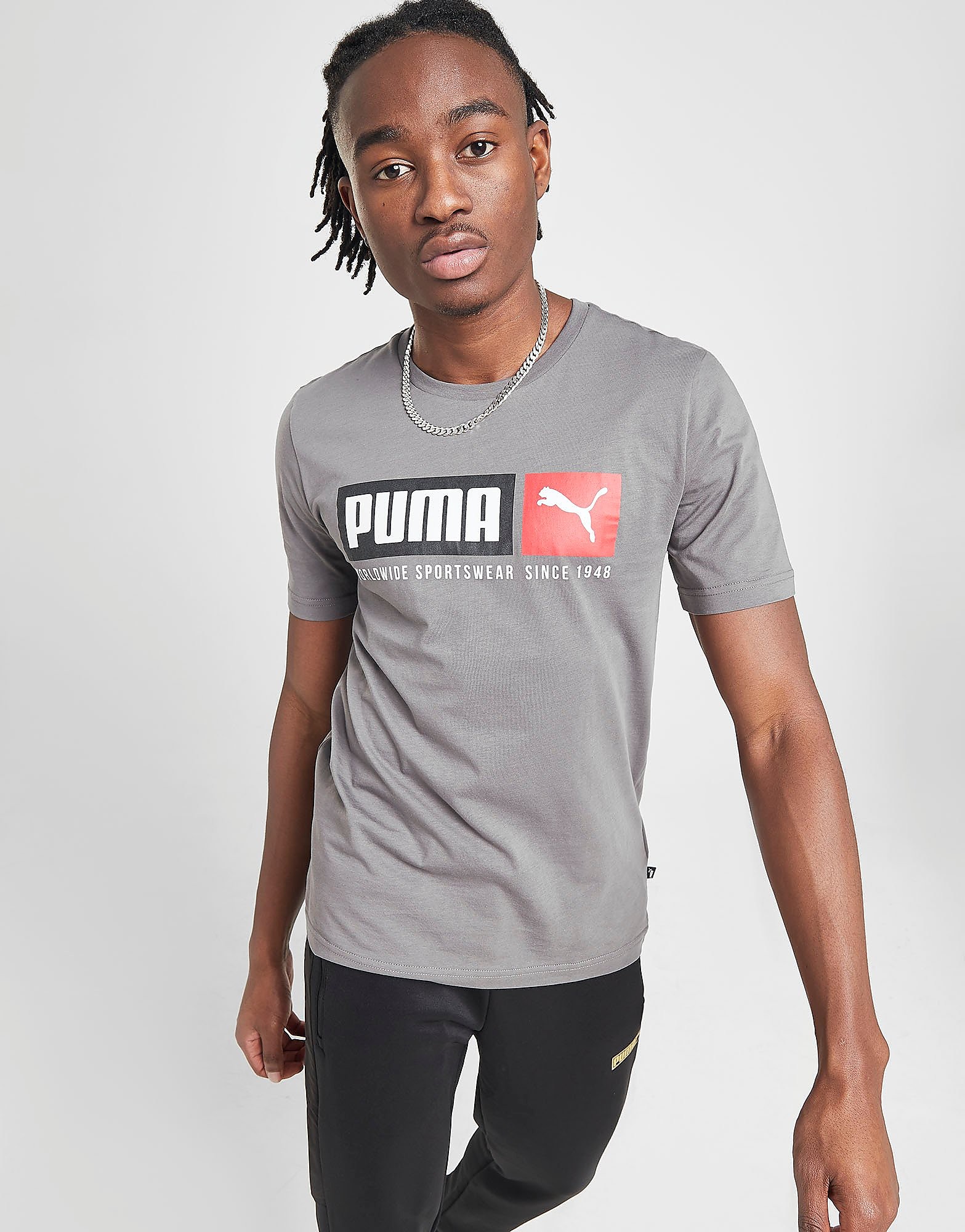 

Puma Box Logo T-Shirt - Only at JD - GREY - Mens, GREY