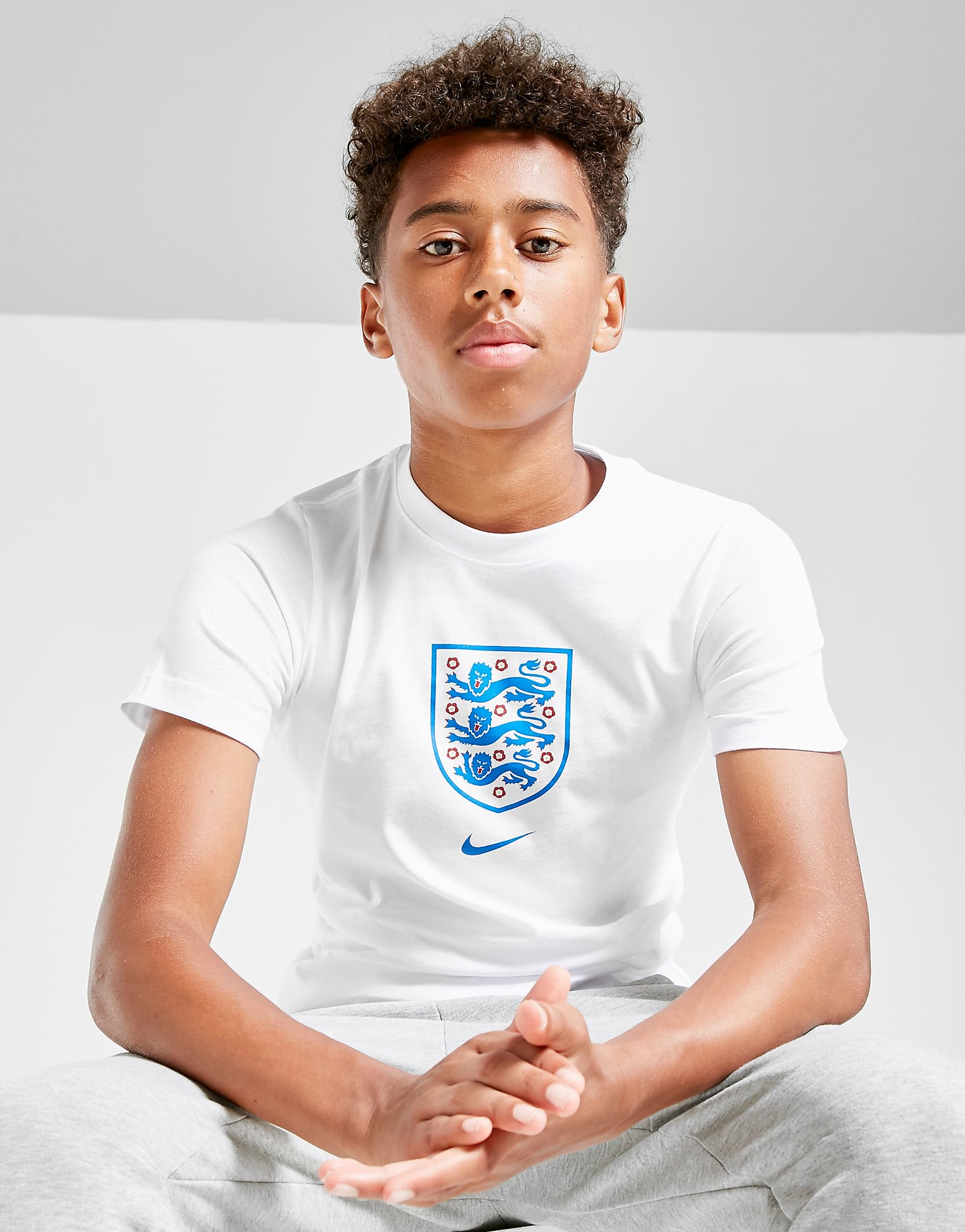 Nike England Crest T-Shirt Junior - White - Kids, White