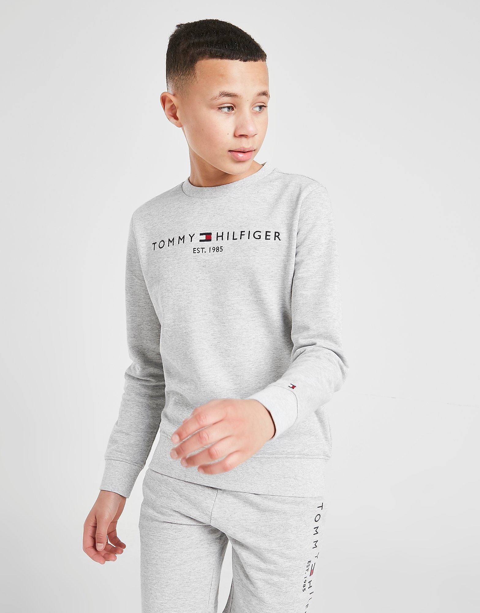 

Tommy Hilfiger Essential Crew Sweatshirt Junior - Grey - Kids, Grey