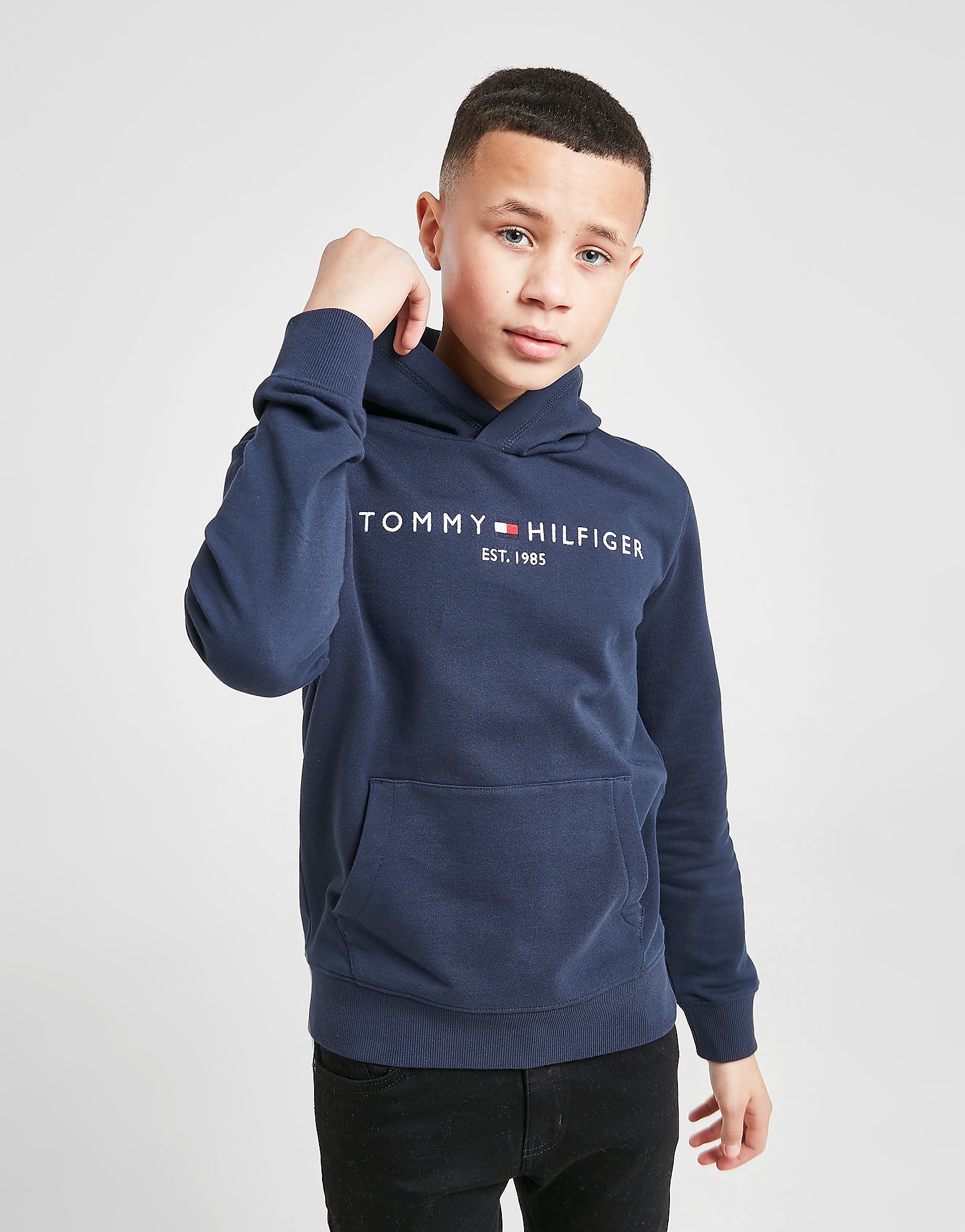 

Tommy Hilfiger Essential Logo Overhead Hoodie Junior - Blue - Kids, Blue